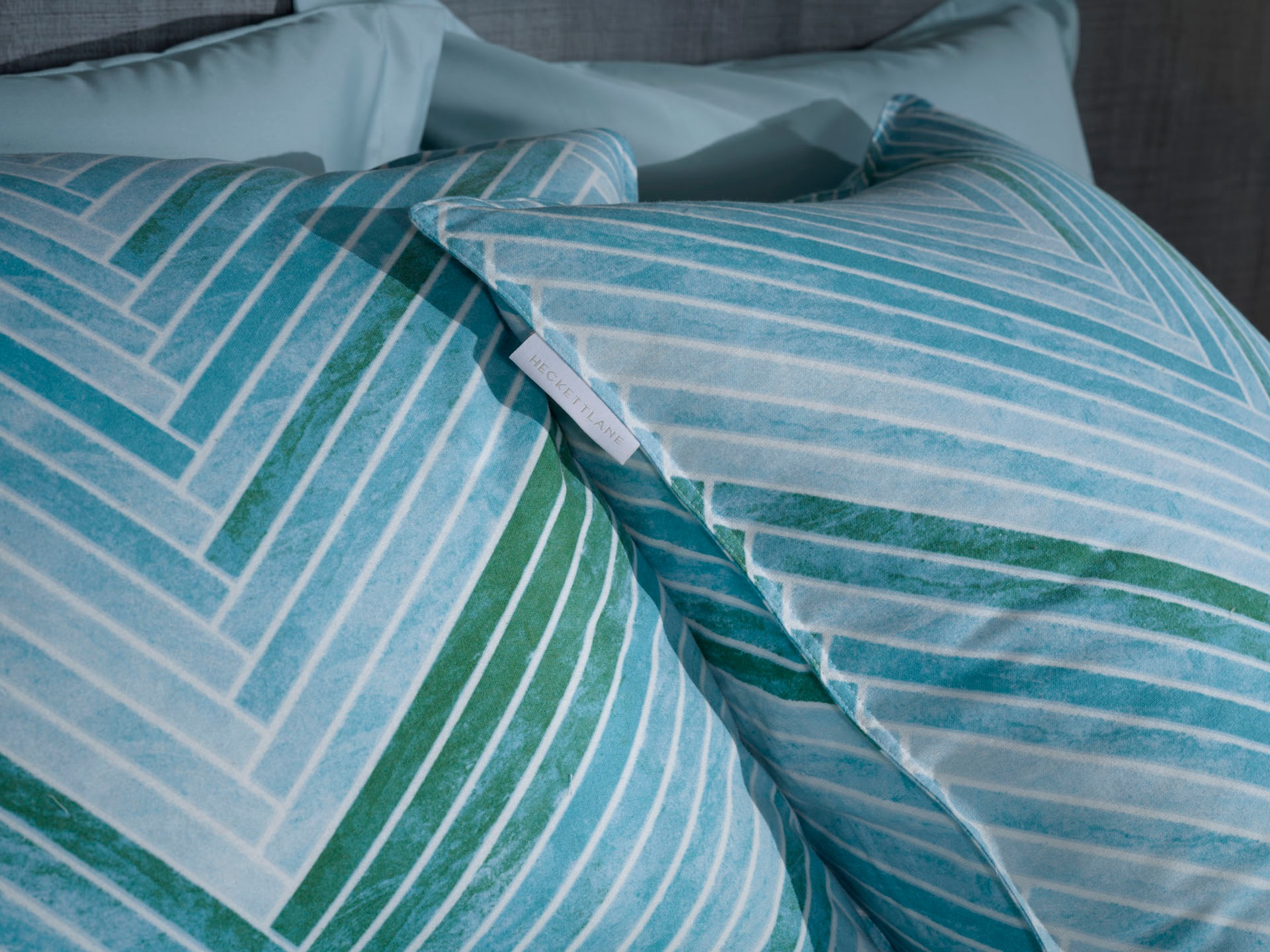Heckett & Lane Bettwäsche »Vita« 2 tlg. Streifen Design, 100% Baumwolle ab 135x200 cm.