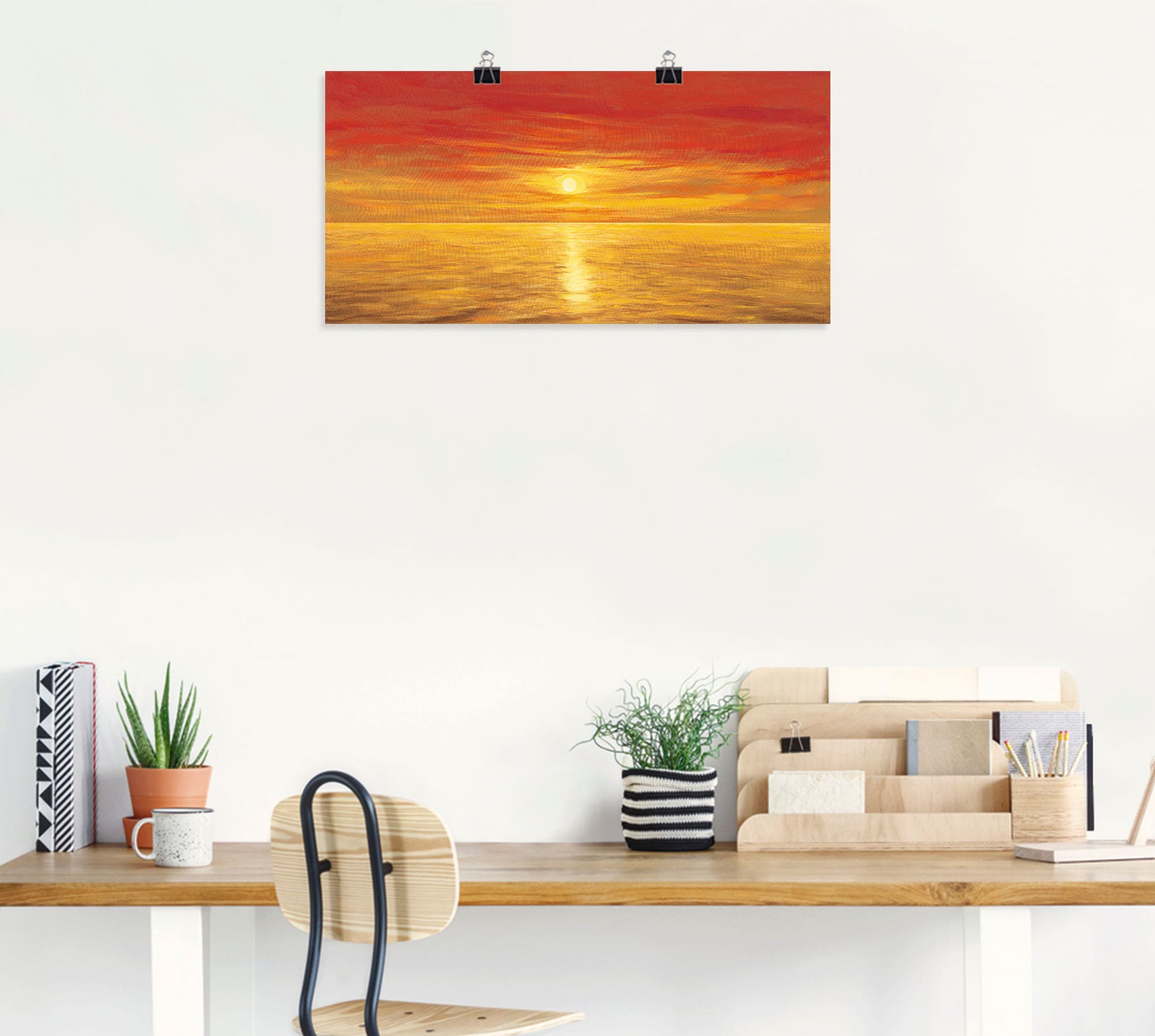 Artland Poster »Oranges Meer«, Meer Bilder, (1 St.), als Alubild, Leinwandbild, Wandaufkleber oder Poster in versch. Größen