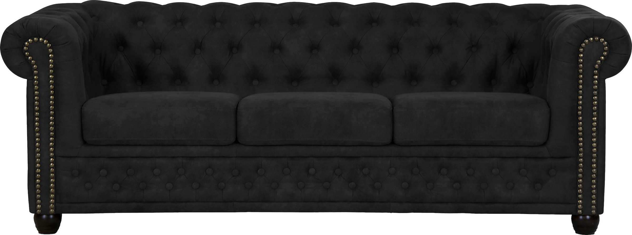 Home affaire Chesterfield-Sofa »Rysum«, Chesterfield-Optik, in 2 Bezugsqualitäten, 2 Ausf. schnell lieferbar