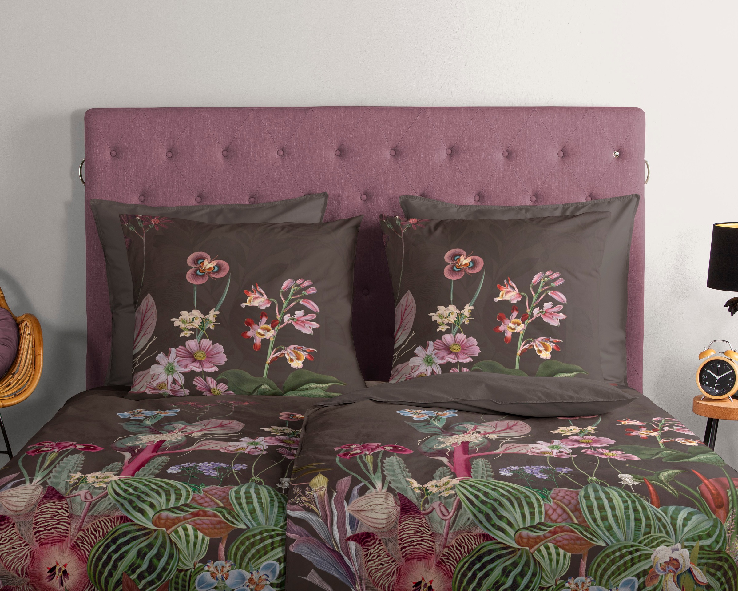 good morning Wendebettwäsche »Phoebe«, Baumwolle, 135x200, 2 Teilig, Reißverschluss, Wendeoptik, Braun