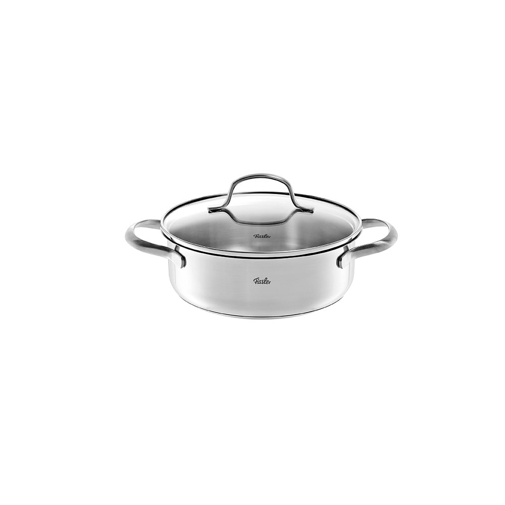 Fissler Topf-Set »San Francisco«, Edelstahl 18/10, (Set, 3 tlg., Kochtopf 20/24 + Stielkasserolle 16cm oD), spülmaschinengeeignet