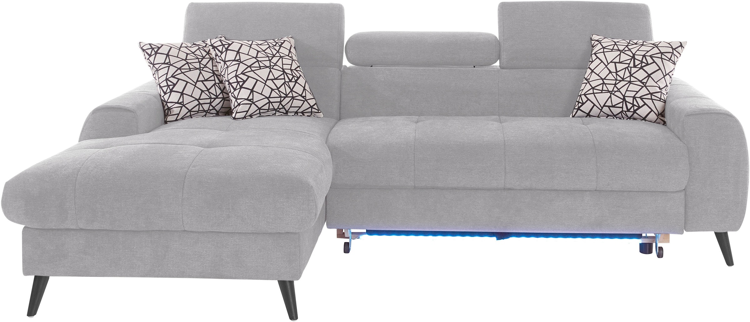 COTTA Ecksofa "Mia L-Form mit 3 Zierkissen", wahlweise mit Bettfunktion, Be günstig online kaufen