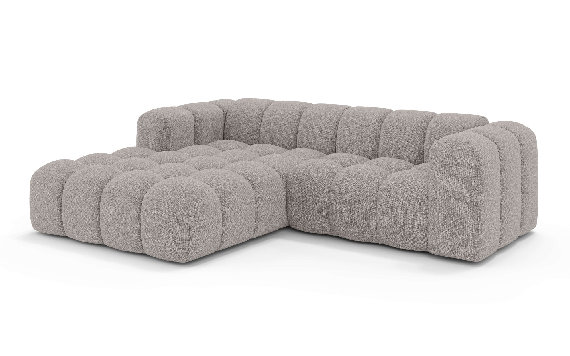 OTTO home Ecksofa »KALLIE Design-Sofa mit Wellenunterfederung, Bubble-Optik, 248/186/72cm«, moderne Steppung, hoher Sitzkomfort und modernes Design