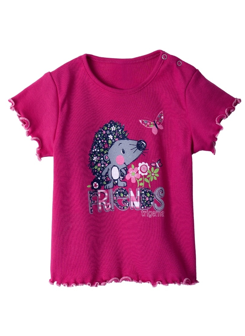 Trigema T-Shirt »TRIGEMA Baby-Shirt mit niedlichem Igel-Motiv«, (1 tlg.)