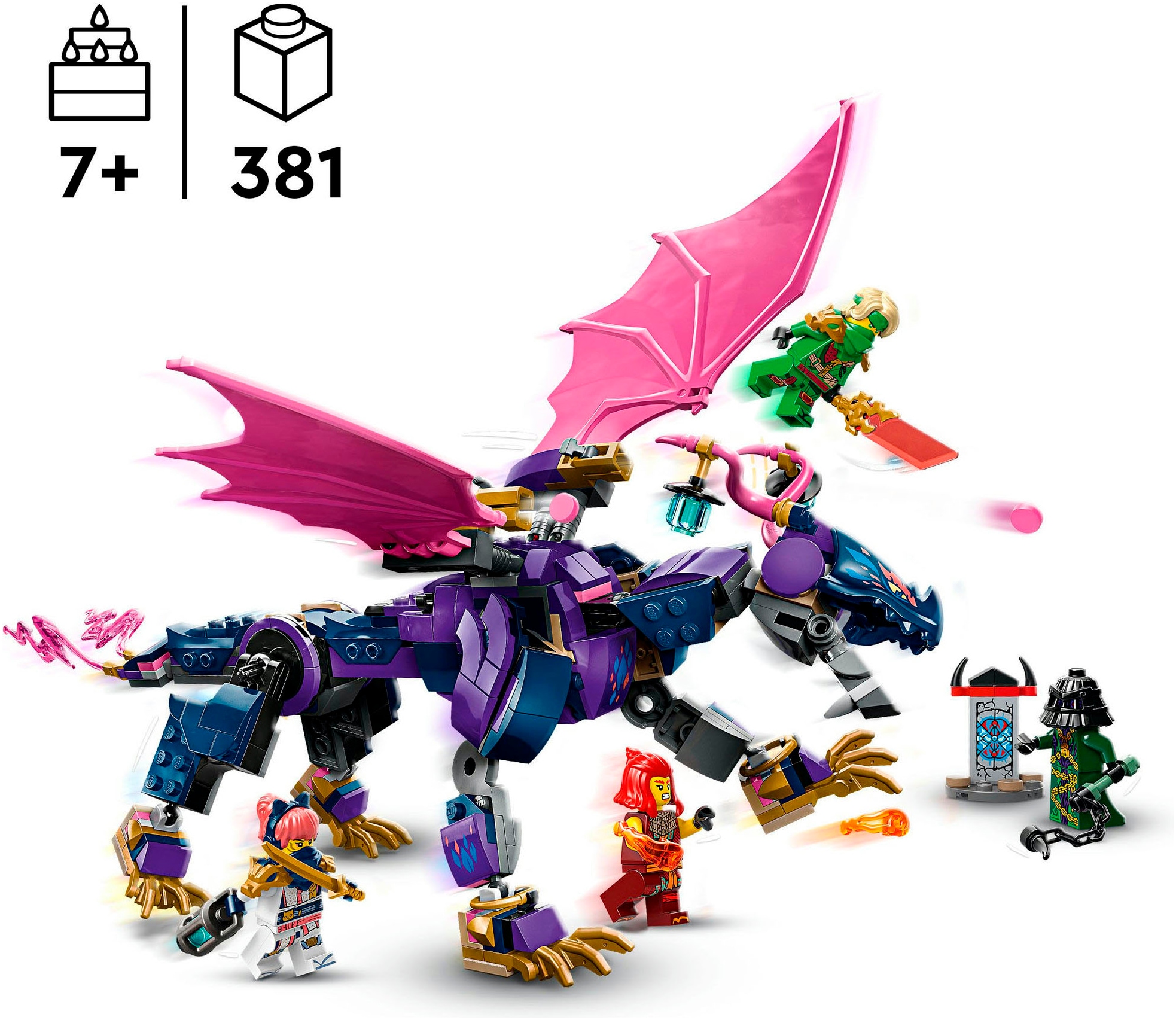 LEGO® Konstruktionsspielsteine »Rontu der Meisterdrache (71842), LEGO Ninjago«, (381 St.), Made in Europe