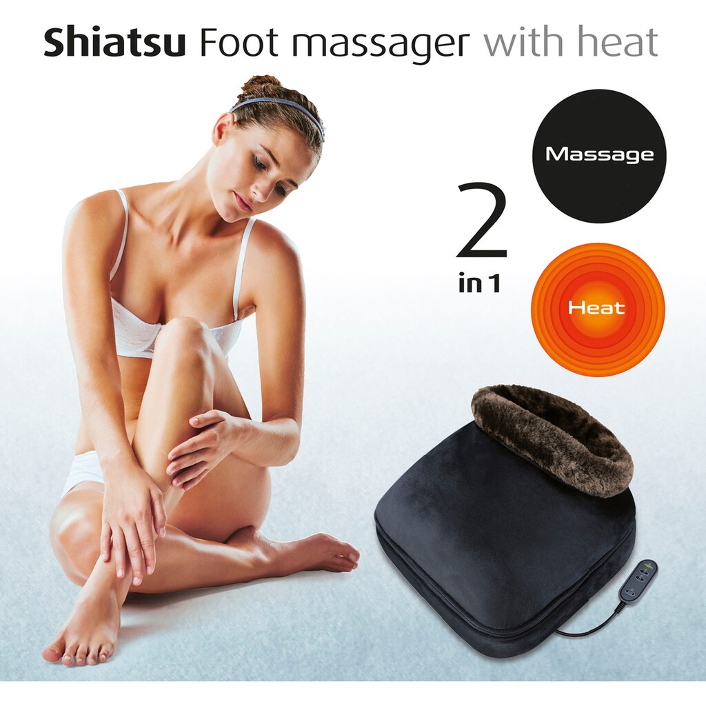 prorelax Shiatsu-Fußmassagegerät »12119 Shiatsu Fuß-Massager«, (2 tlg.)
