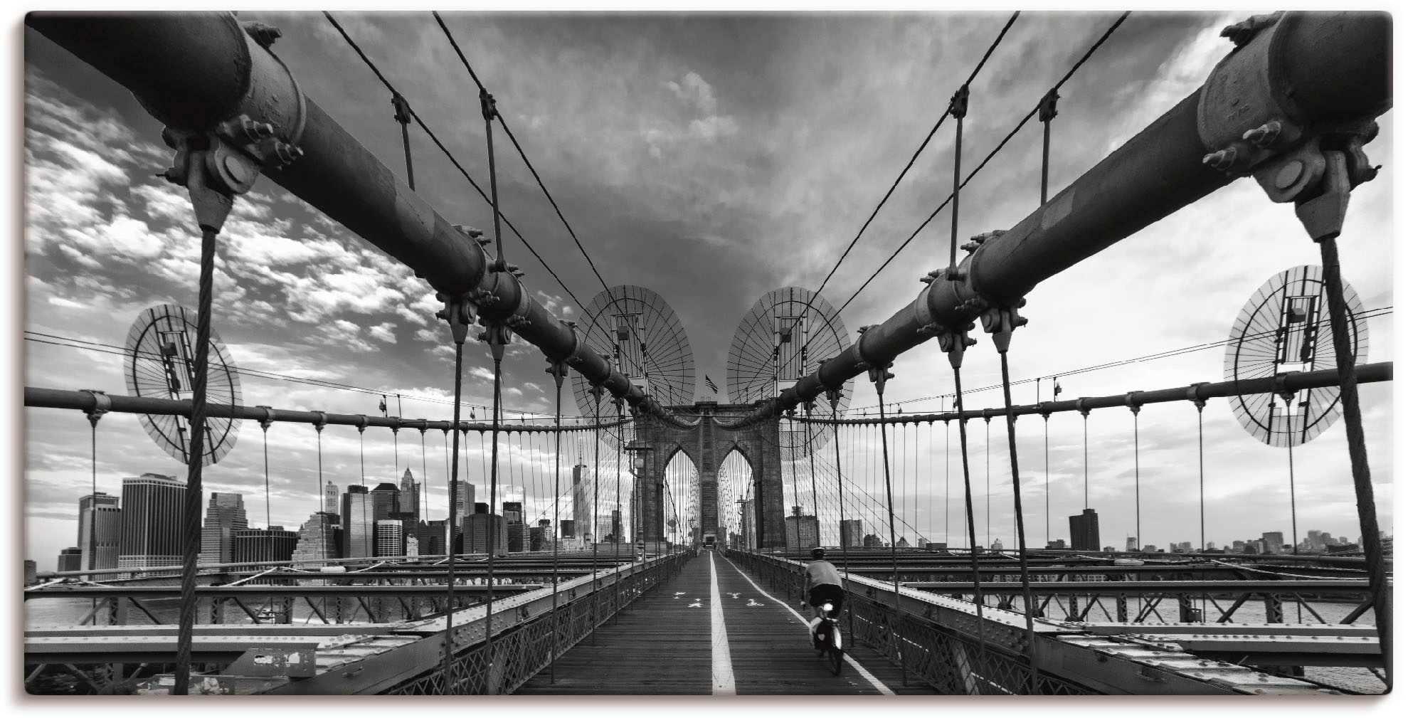 Artland Wandbild »Brooklyn Bridge New York III«, Brücken, (1 St.), als Lein günstig online kaufen