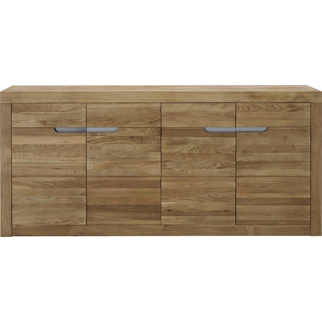 Wohnglücklich by Infantil Sideboard »Basel«, Schrank, Kommode, Wildeiche  massiv Breite 200 cm, Landhaus auf Rechnung kaufen