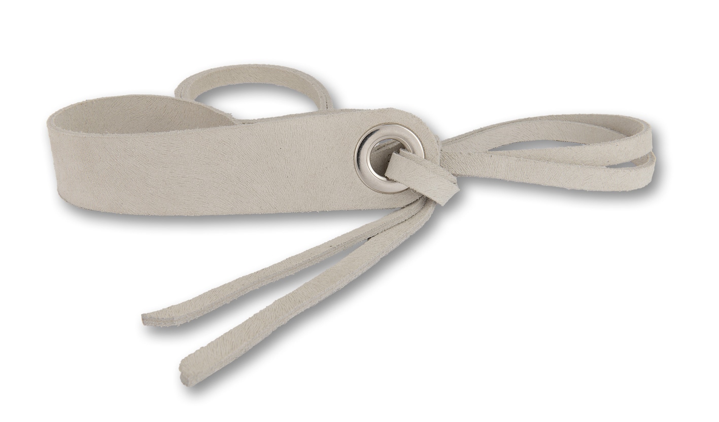 BERND GÖTZ Ledergürtel mit Bindeoptik beige