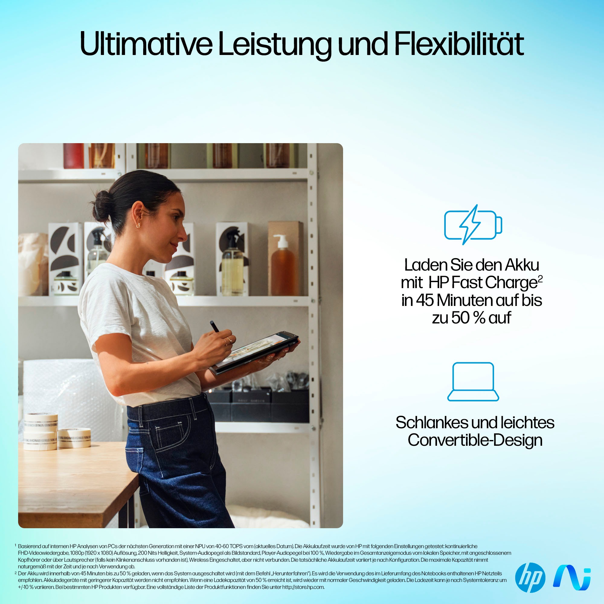 HP Convertible Notebook »OmniBook Ultra Flip 14-fh0091ng«, 35,6 cm, / 14 Zoll, Intel, Core Ultra 9, ARC, 1000 GB SSD