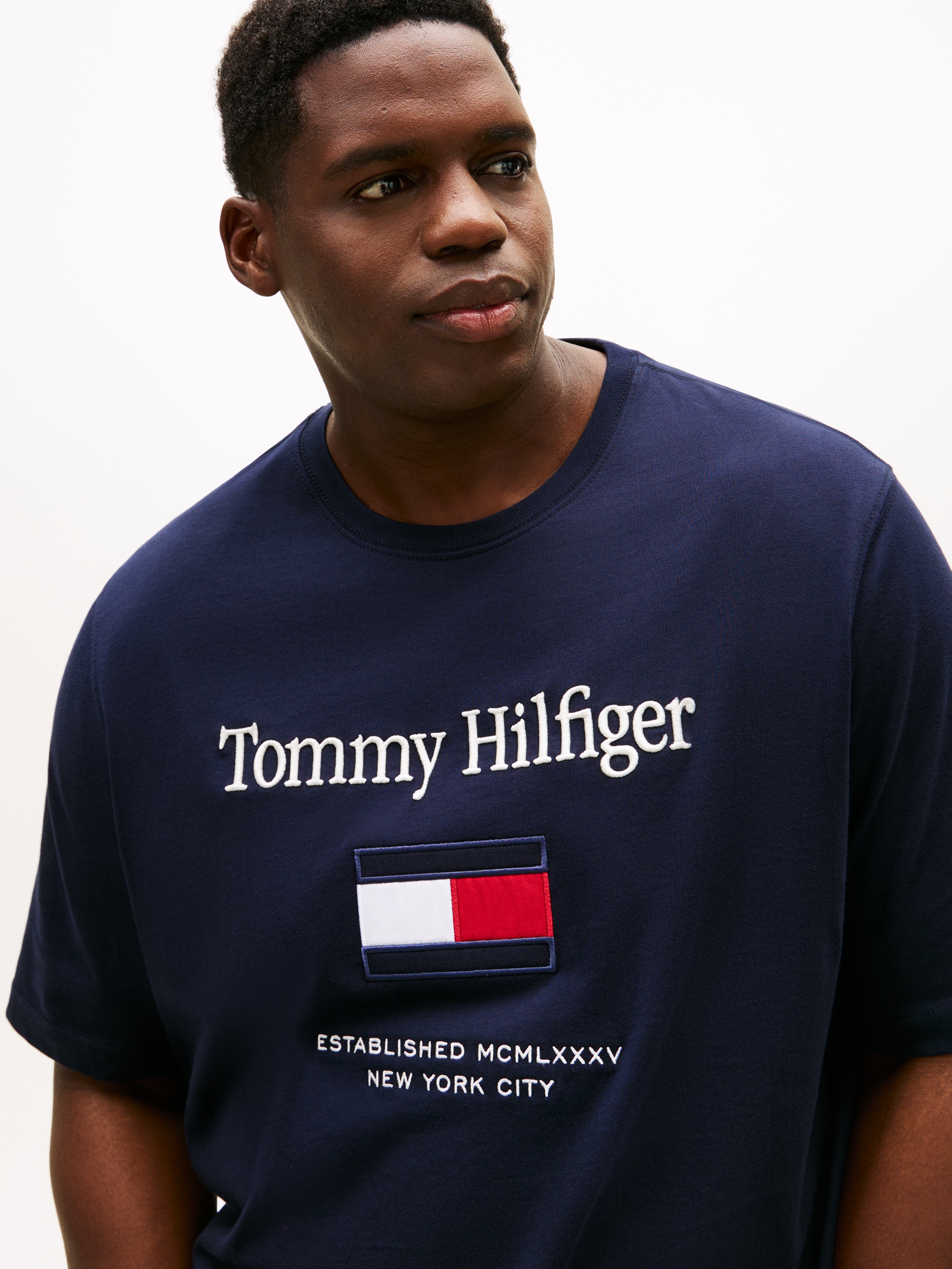 Tommy Hilfiger Big & Tall T-Shirt »BT-TOMMY EMBRO FLAG« Große Größen