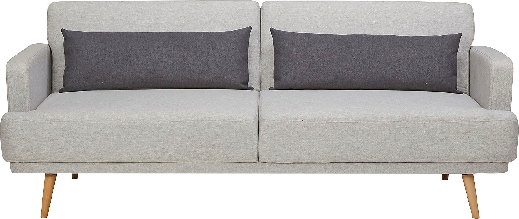 SalesFever Schlafsofa »Malmö - Komfortabler 2,5-Sitzer inklusive Zierkissen günstig online kaufen