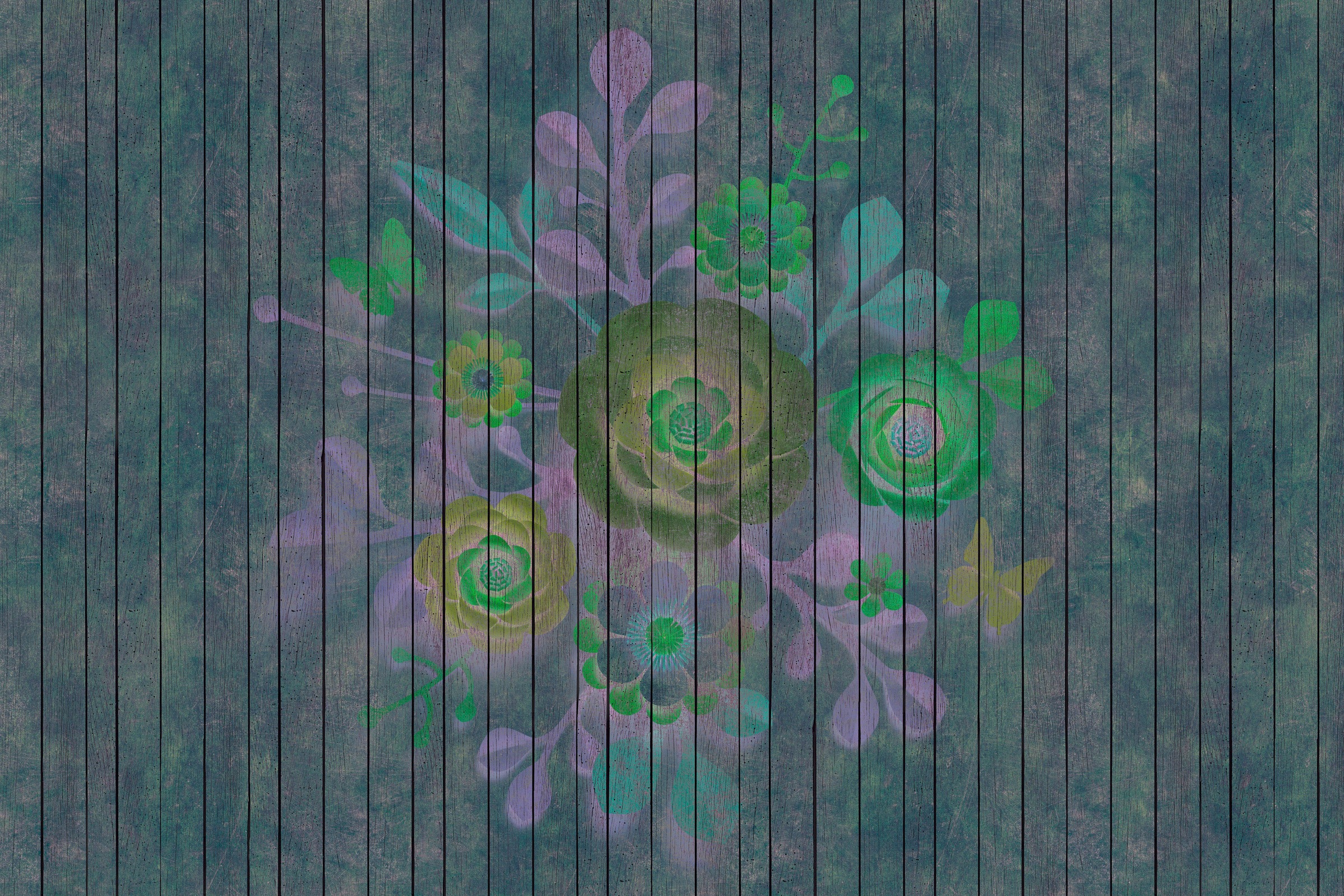 A.S. Création Leinwandbild »spray bouquet«, Kunst-Blumen-Kinder, (1 St.), Keilrahmen Holz Blumen Floral Grafitti Leinwand-Bild Wohnzimmer modern