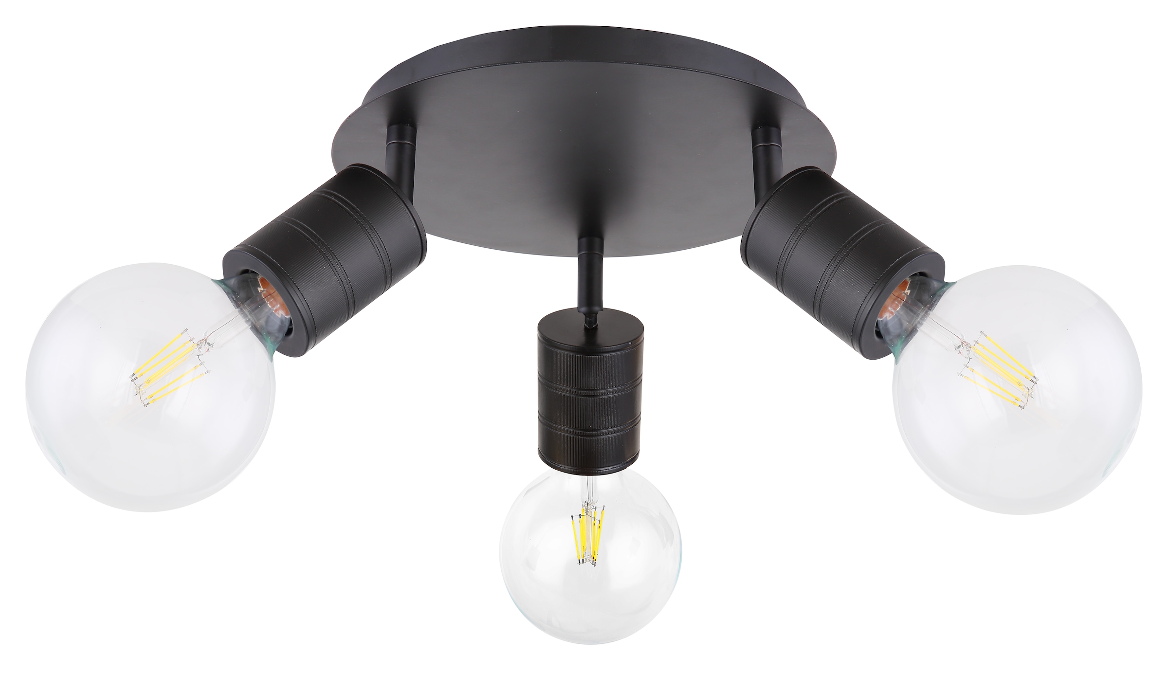 GLOBO LIGHTING Deckenspot »HERMINE« E27 1 Stk. Schwarzer Strahler mit Aluminium, minimalistisch