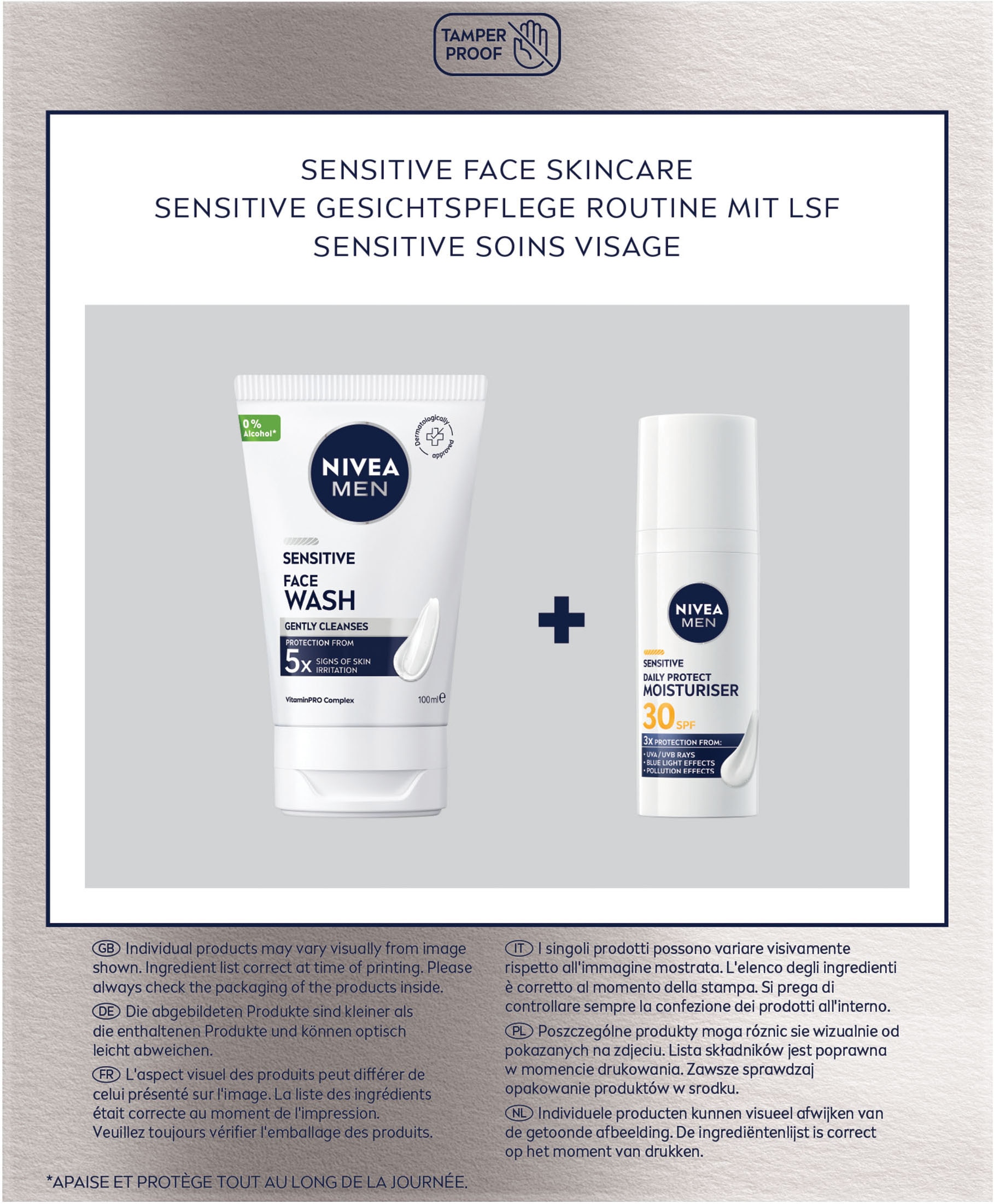 Nivea Men Gesichtspflege-Set »NIVEA Men Sensitive Routine Set«