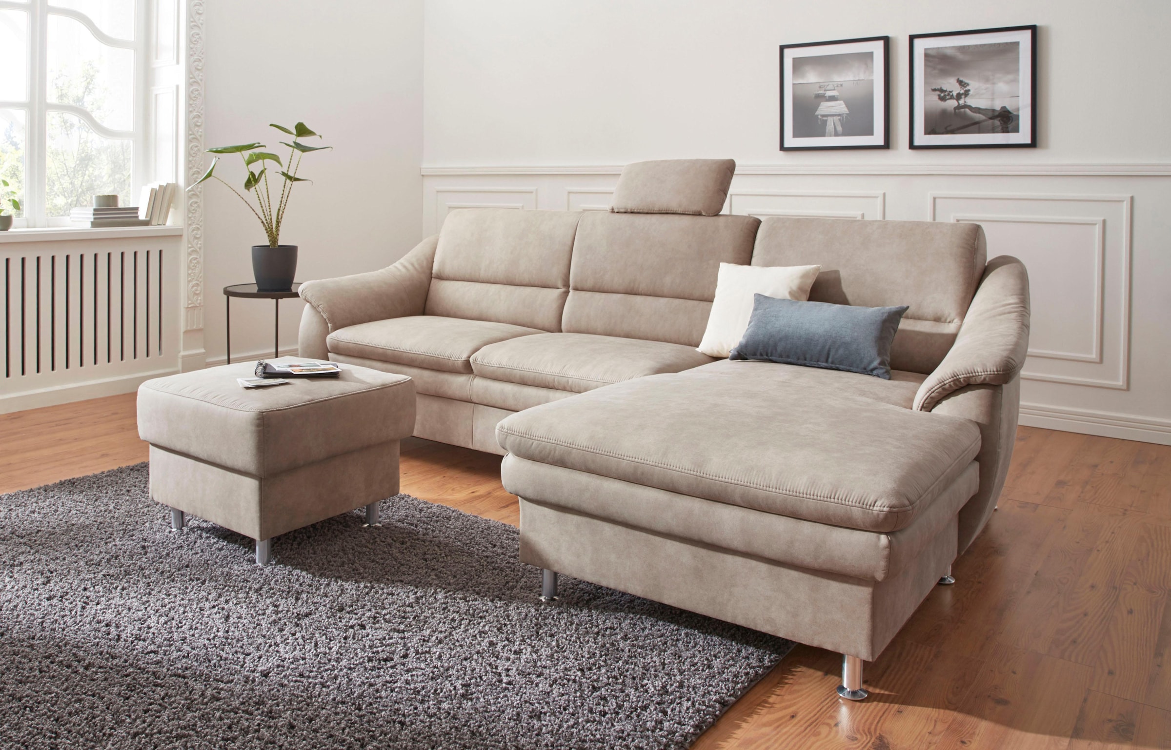 sit&more Ecksofa »Cardoso L-Form«, mit Federkern, wahlweise mit Bettfunktio günstig online kaufen