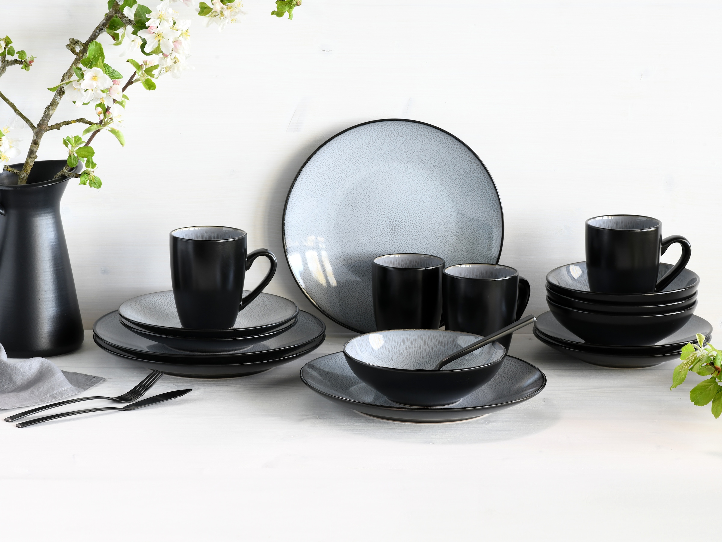 my home Kombiservice »modernes Geschirr-Set, Service Grönvik«, (Set, 16 tlg günstig online kaufen