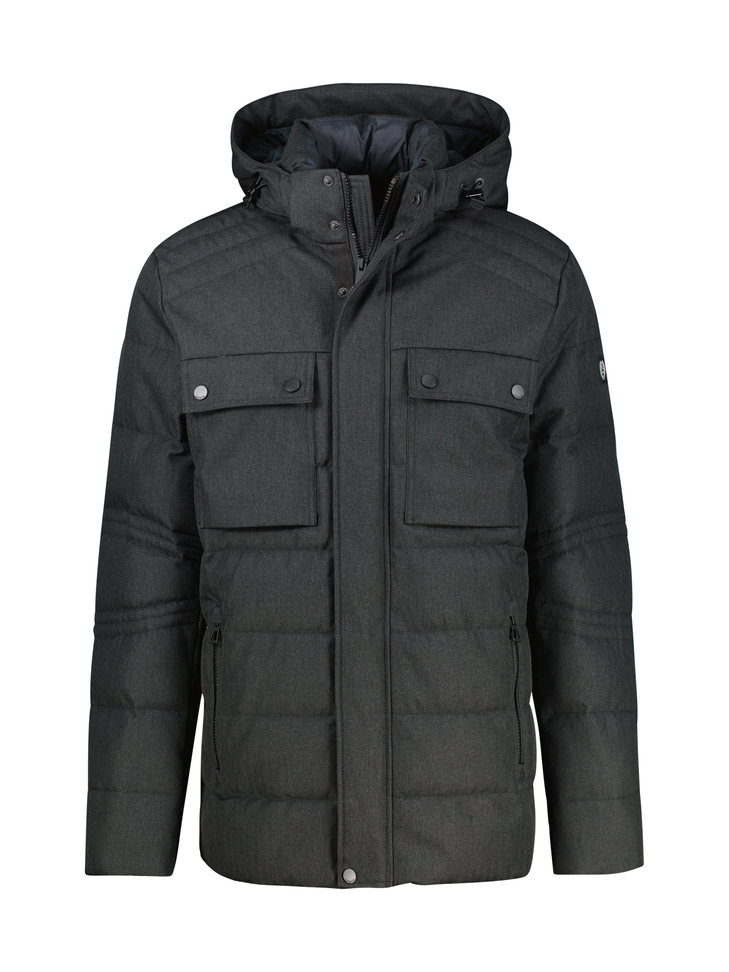 LERROS Steppjacke »LERROS Herren Fieldjacket in Woll-Optik«, mit Kapuze, Wasser- und windabweisend, atmungsaktiv