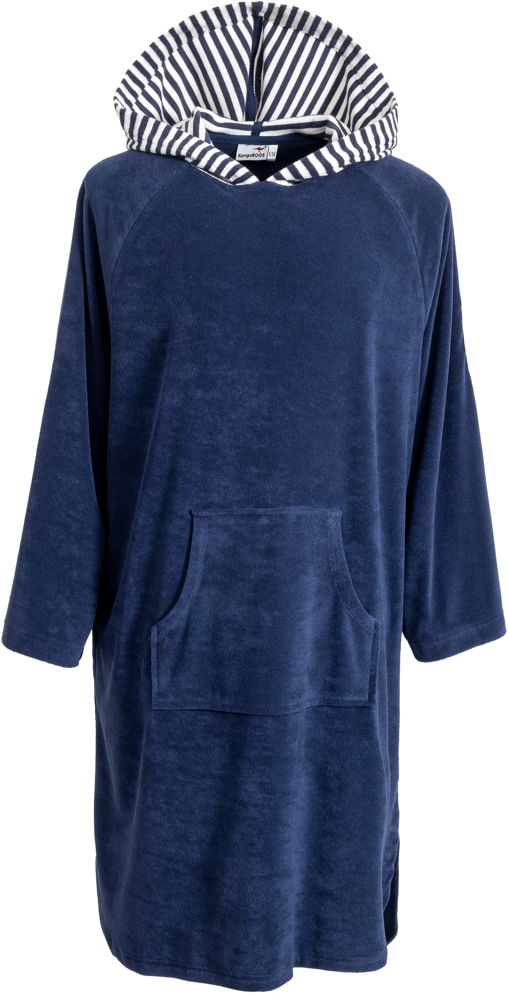 KangaROOS Badeponcho »Dalia Surfponcho, ideal für Sauna, Spa & im Urlaub« 1 Stk. weich, Uni-Farben mit Streifen, leicht, Unisex, für Damen und Herren