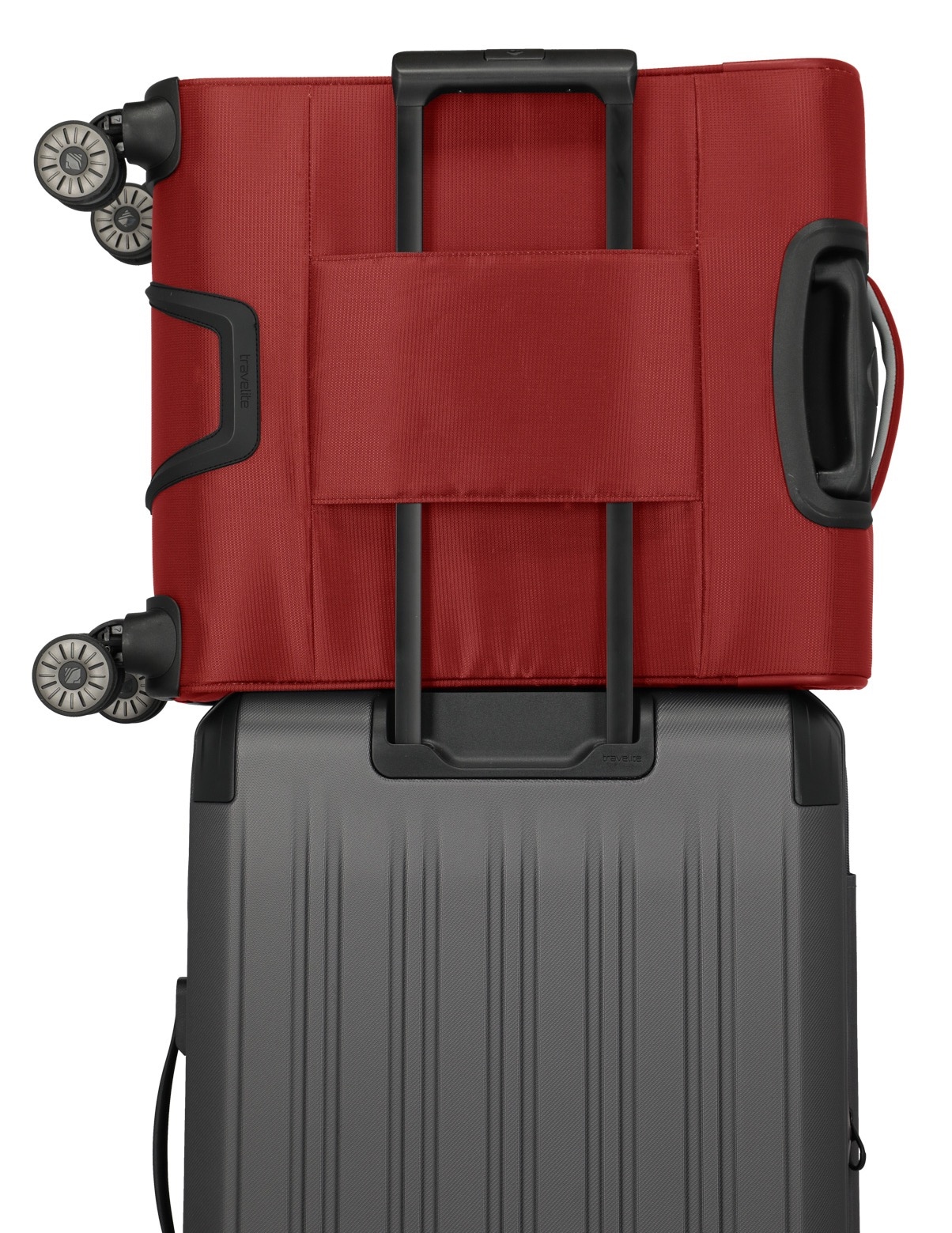 travelite Handgepäck-Trolley »JETPACK Max 4 Cabin, konzip. für Lufthansa, Austrian Airlines & Swiss«, 4 Rollen, Weichgepäck-Koffer Handgepäck für die meisten gängigen Airlines