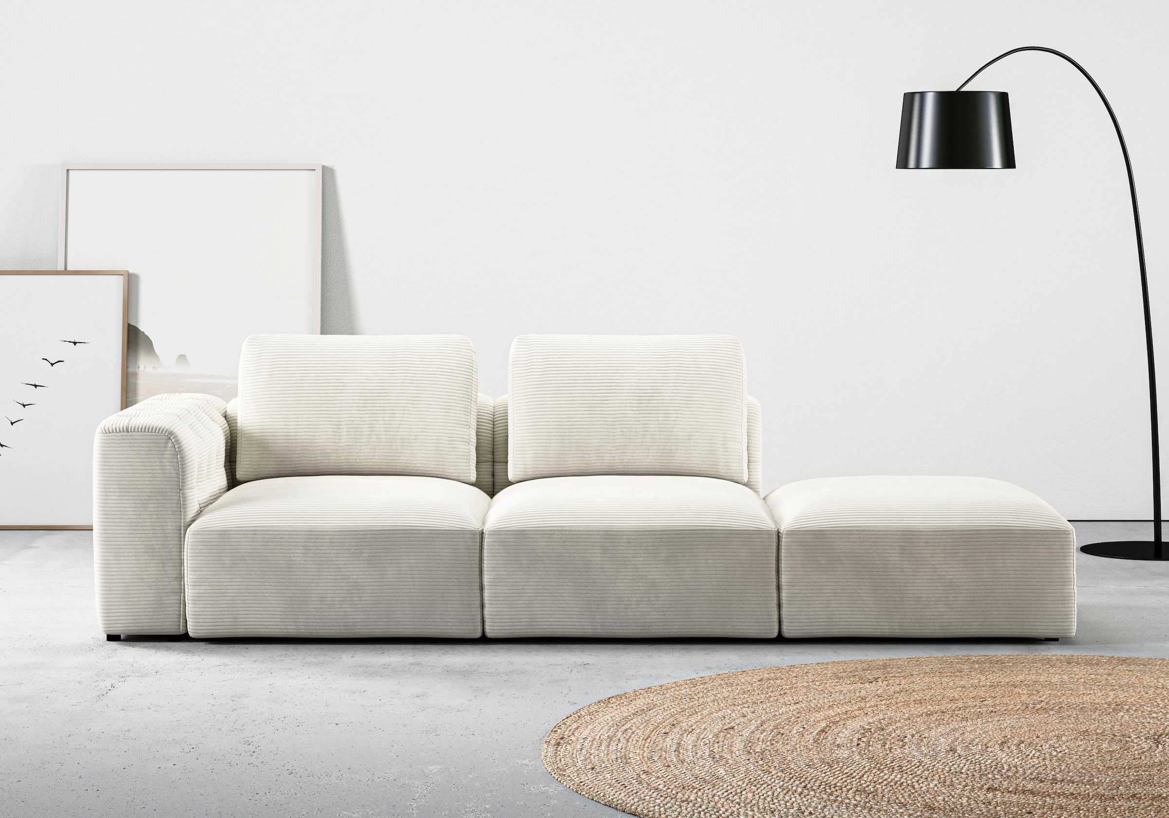 Home affaire Chaiselongue »Cushid« Modul-Sofa, bestehend aus 2-Sitzer und H günstig online kaufen