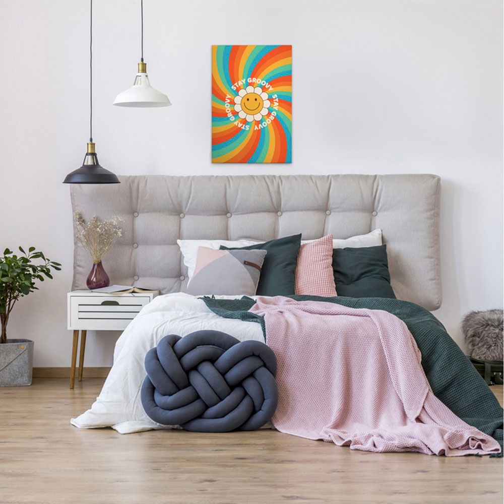 A.S. Création Leinwandbild »Flower Power 2 - Wandbild Bunt Gelb Creme Keilr günstig online kaufen