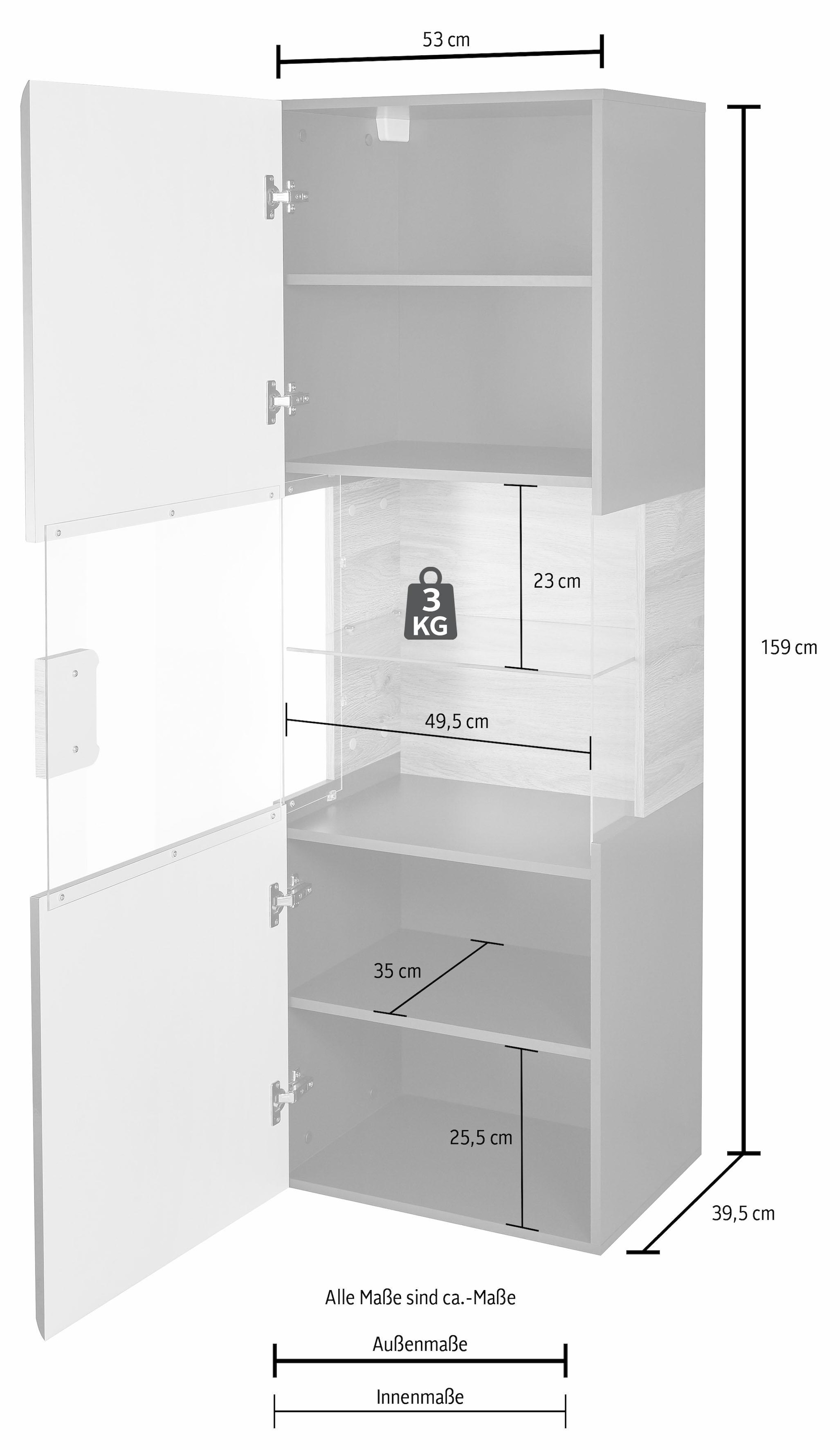 INOSIGN Vitrine »Toledo«, Höhe 159 cm