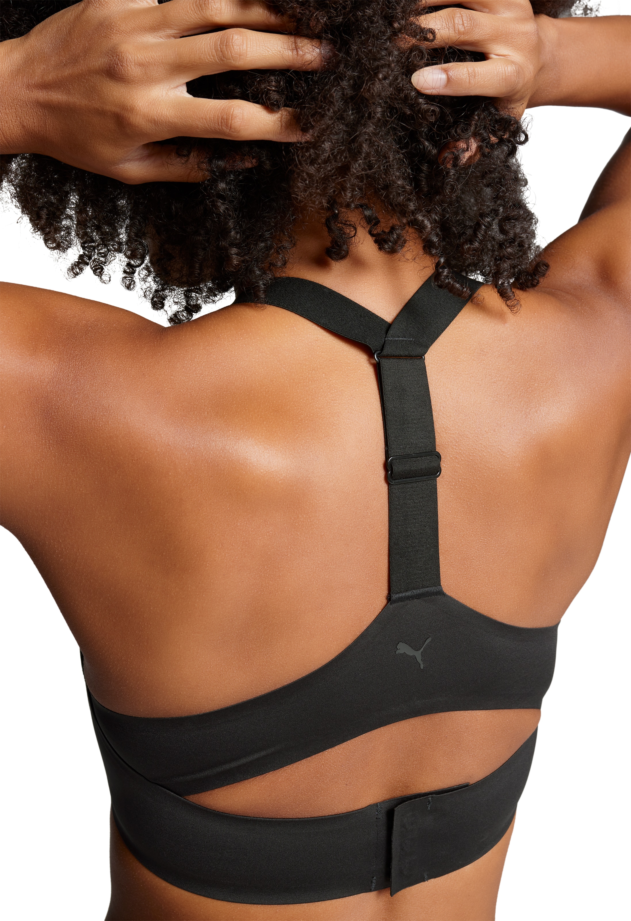 PUMA Bügelloser BH »PUMA WOMEN HIGH SUPPORT ACTIVE BRA«, mit breiten Trägern, Doppelcupgrößen