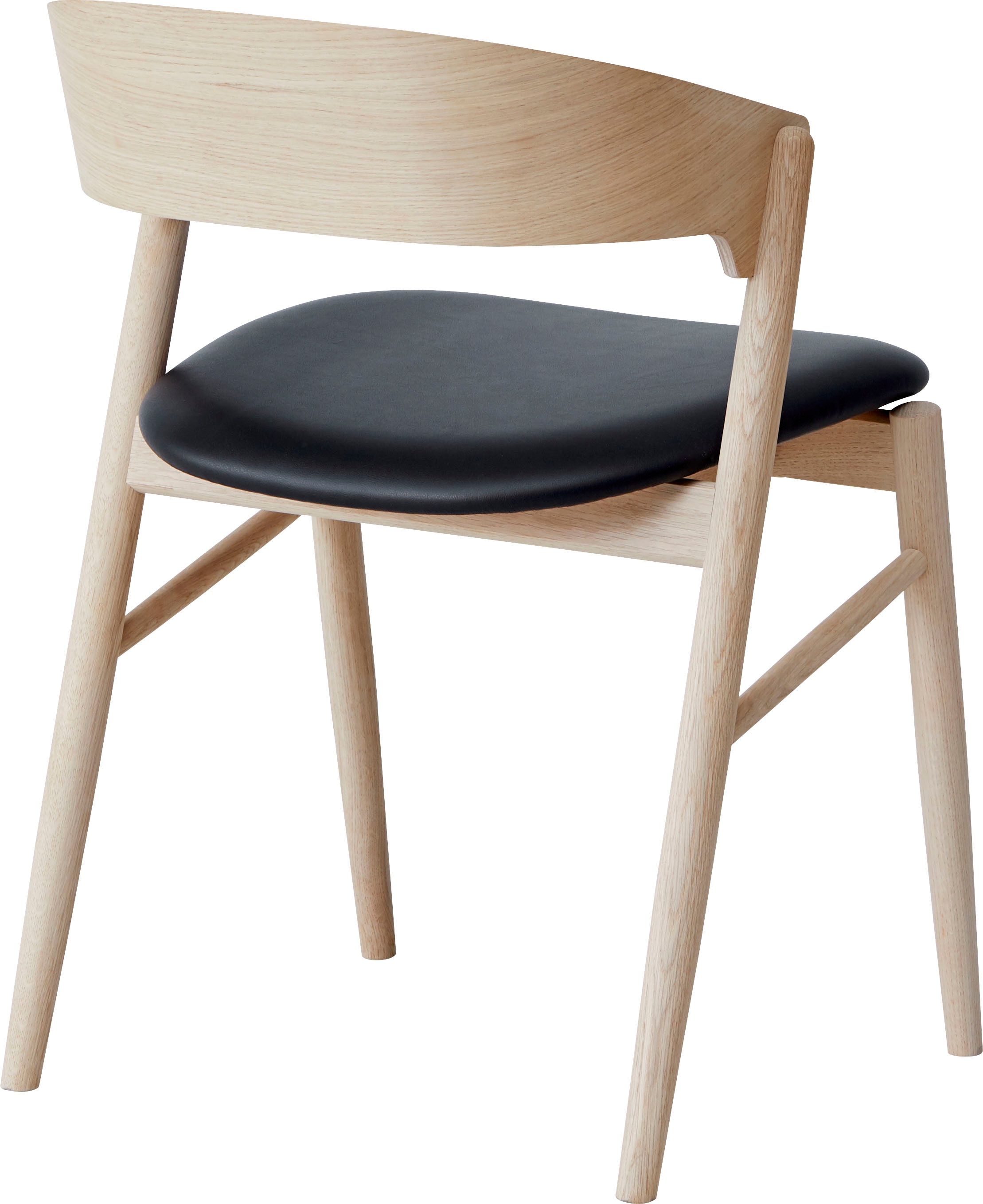 Hammel Furniture Holzstuhl »Findahl by Hammel Springer«, (Set), 2 St., Massivholz, mit Sitz und Rückenpolster aus Leder