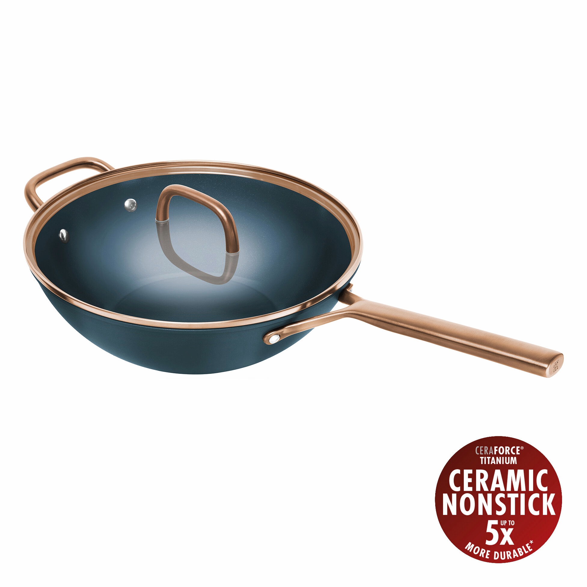 Zwilling Wok »Milano« Aluminium 1 tlg. Keramik-Antihaftbeschichtung, Induktion, Made in Italy