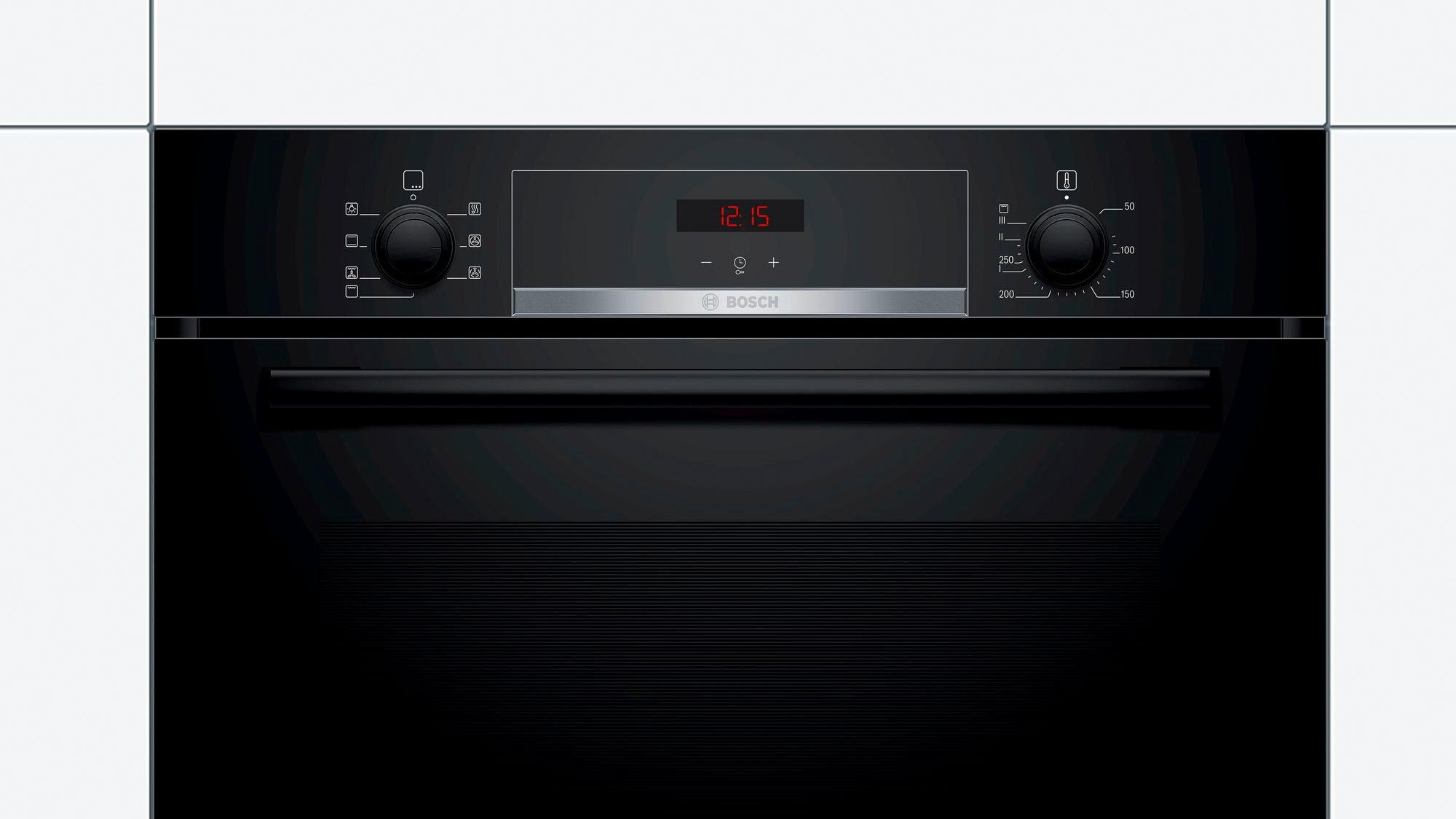 BOSCH Einbaubackofen »HBA533BB1«, 4, HBA533BB1, mit Teleskopauszug nachrüstbar, ecoClean Direct