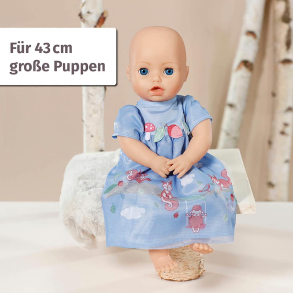 Baby Annabell Puppenkleidung »Kleid blau Eichhörnchen, 43 cm«