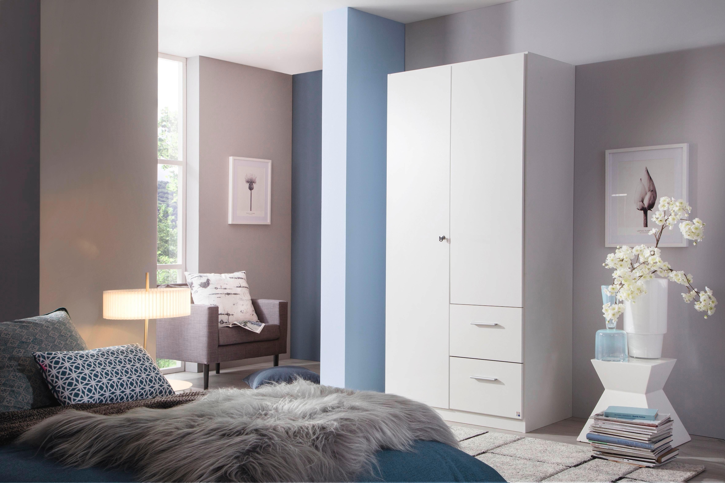 rauch Drehtürenschrank »Kleiderschrank Schrank Garderobe Schlafzimmer Büroschrank BUCHHOLZ«, (mit Schloss, in Breite 90, 135 und 180 cm), viel Stauraum, durchgehende Tür abschließbar MADE IN GERMANY