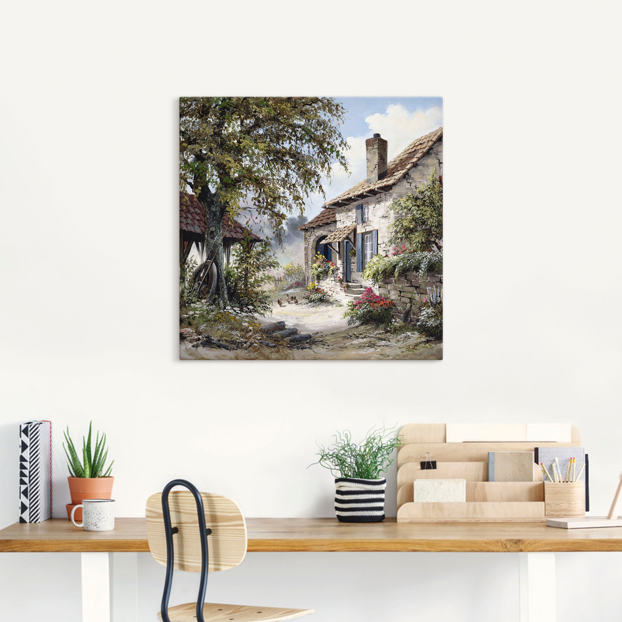 Artland Wandbild »Opa's Haus«, Garten, (1 St.), als Leinwandbild, Wandaufkleber in verschied. Größen