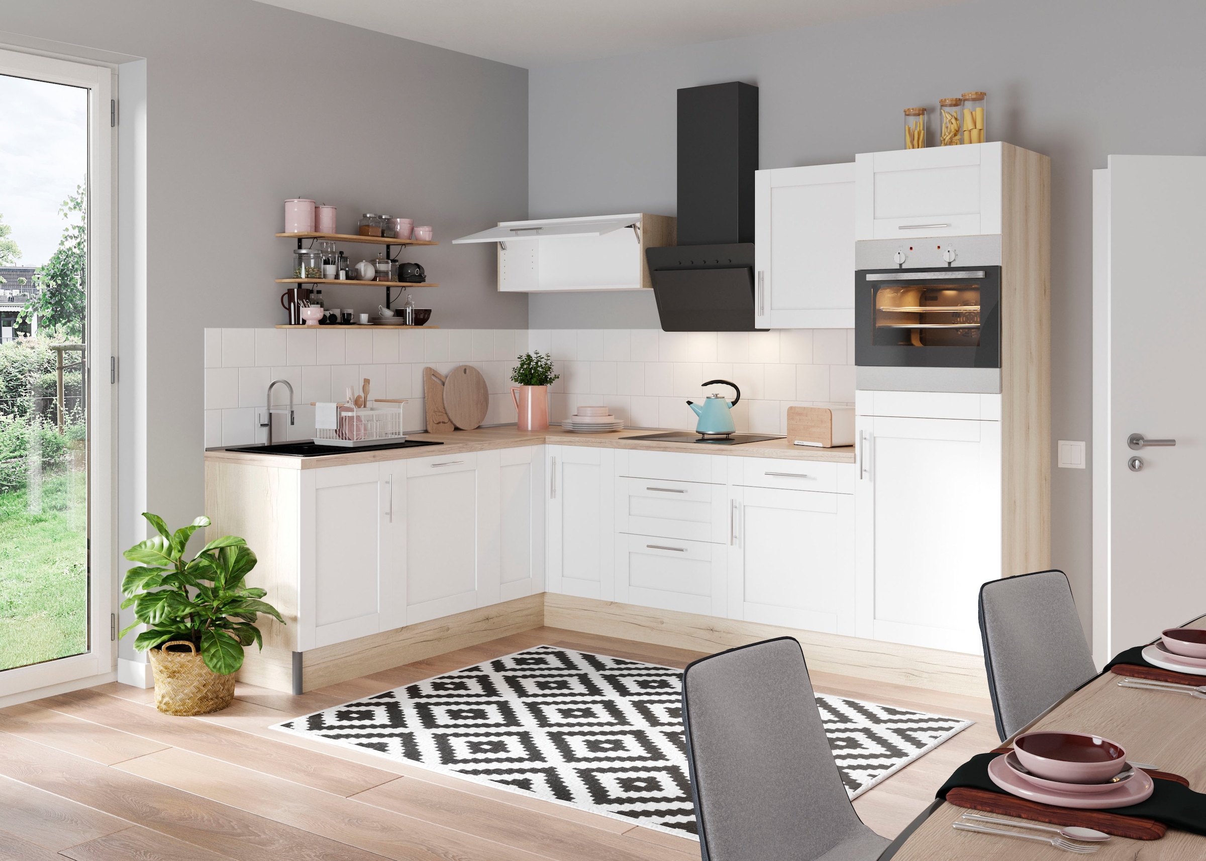 OPTIFIT Küche »Ahus«, 200 x 270 cm breit, ohne E-Geräte, Soft Close  Funktion, MDF Fronten online kaufen