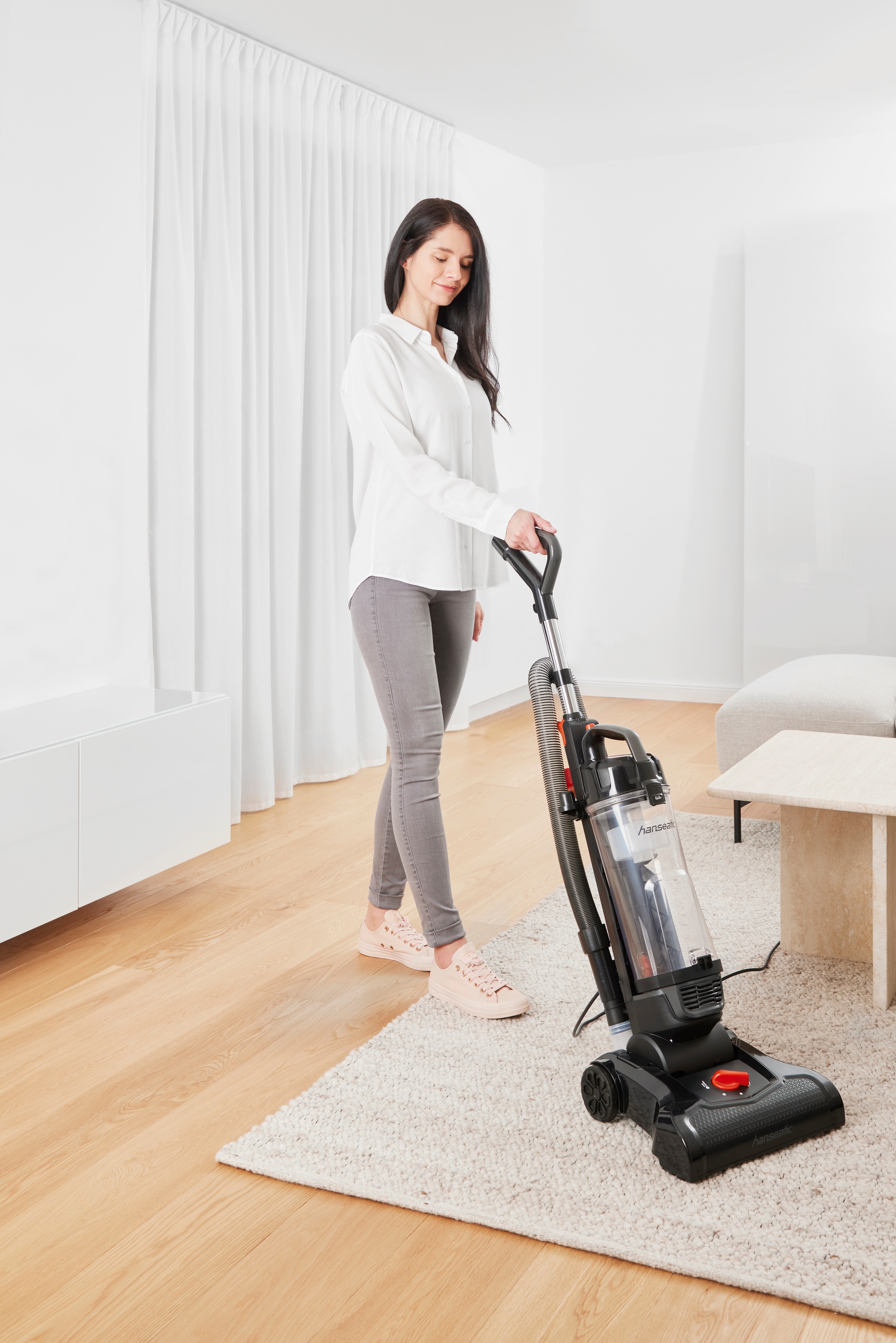 Hanseatic Bürstsauger »HVUR4007BMC für Teppichböden«, 400 W, beutellos, 2 i günstig online kaufen