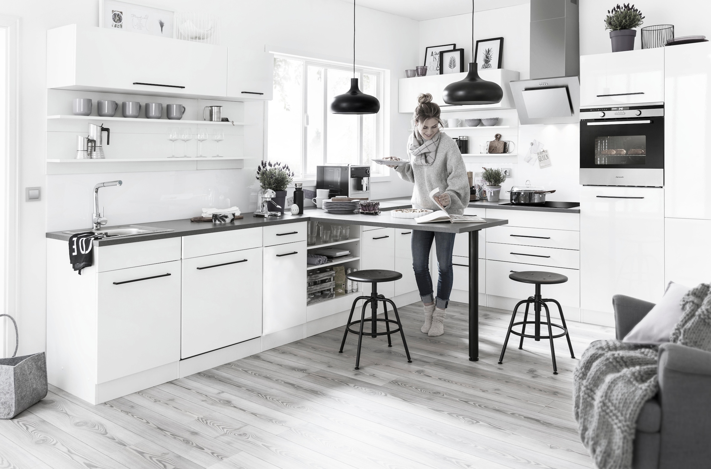 KOCHSTATION Hängeregal »KS-Tulsa«, 110 cm breit, 2 Ablagen
