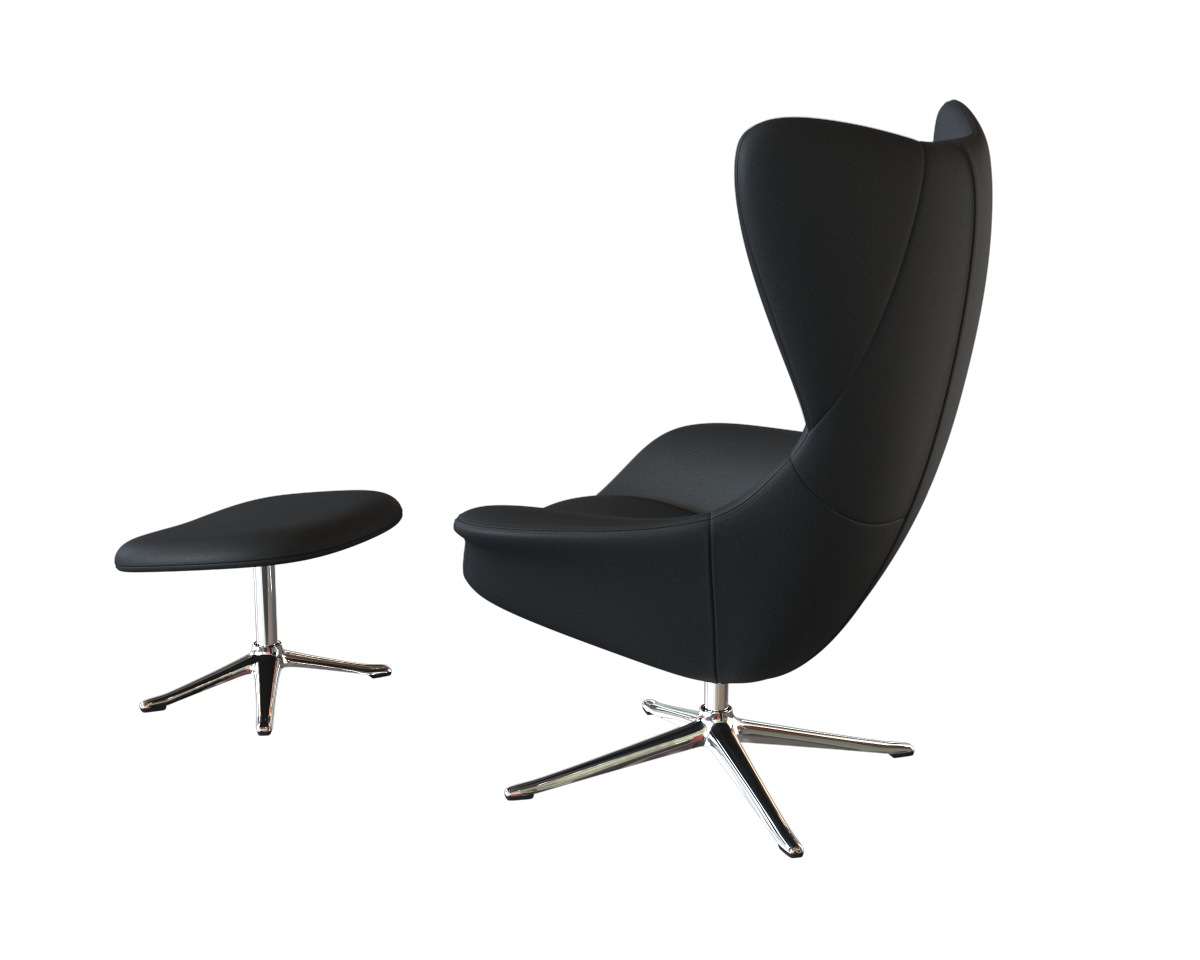 FLEXLUX Ohrensessel »Stilo Relaxsessel, TV-Sessel, OTTOs Choice«, Solitär, Stil-Ikone, drehbar, Fuß Aluminium