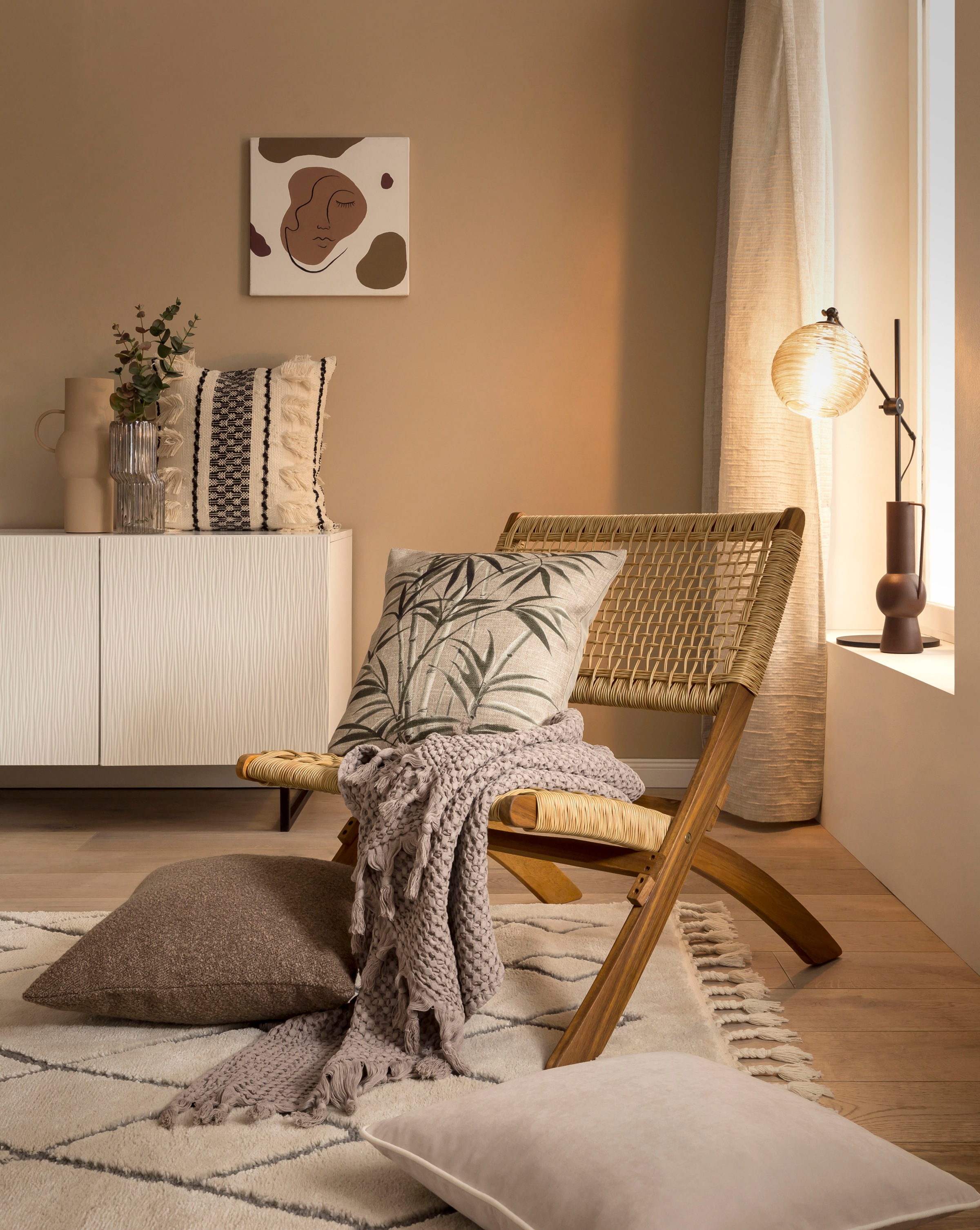 done.® Kissenhülle »Areca Palm« Kissenhülle mit Leinenanteil, einseitig bedruckt mit natürlichem Motiv