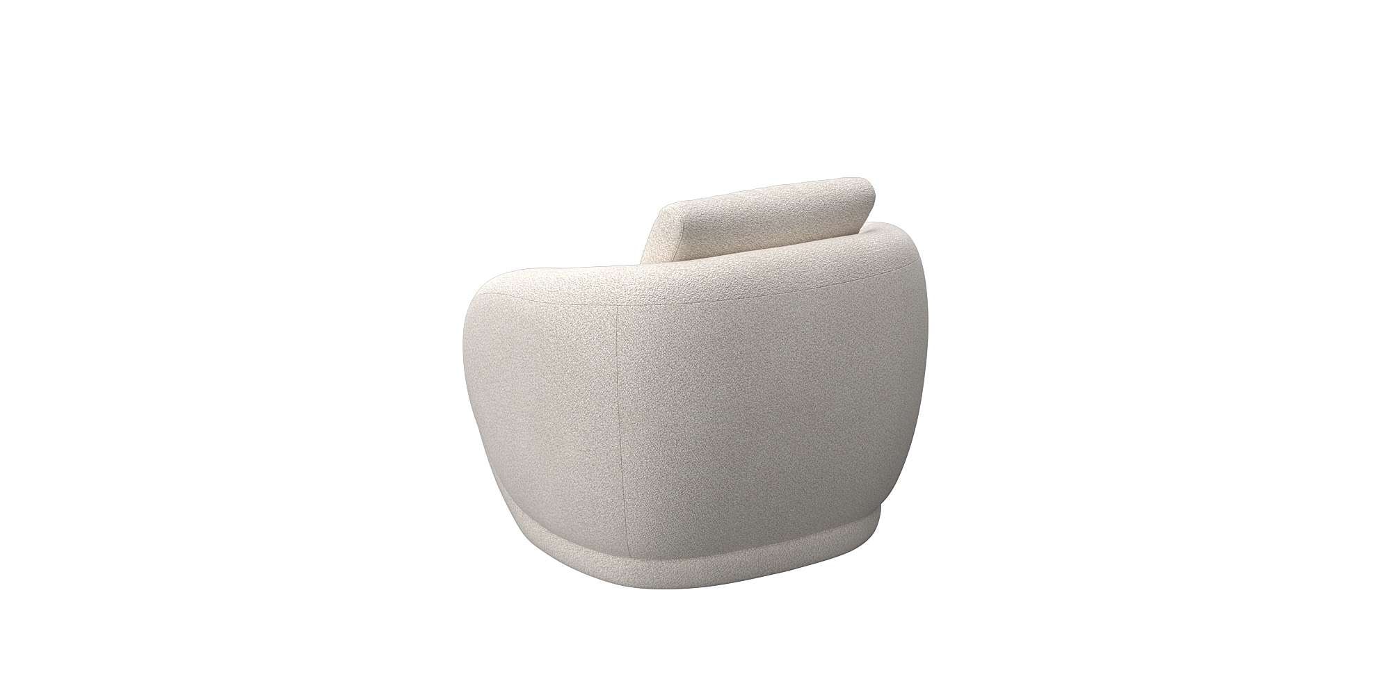 FLEXLUX Sessel »Torino, rund, drehbar, Einzelsofa, Polstersessel,«, Modernes, organisches Sessel-Design, Kaltschaum, Wellenunterfederung