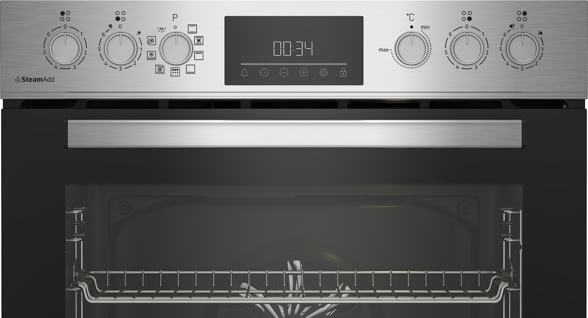 BEKO Elektro-Herd-Set »BBUMA12321XMPE« mit 1-fach-Teleskopauszug Pyrolyse-Selbstreinigung Packung, 2 Stk. tlg. AirFry – Knusprige Ergebnisse mit Heißluft