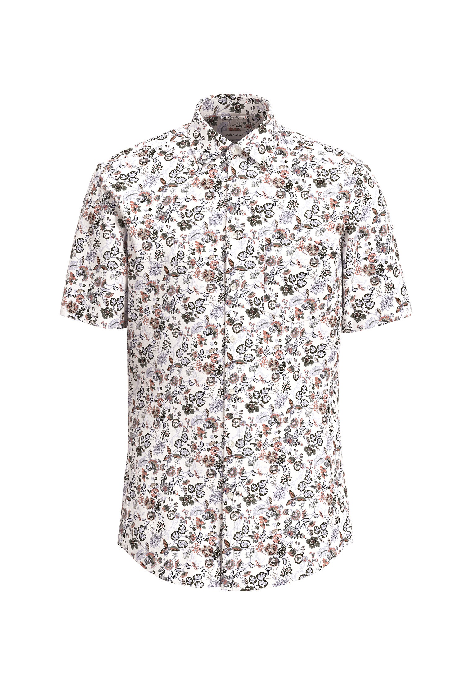 seidensticker Businesshemd »Regular«, Regular 1/2 Button-Down-Kragen Druck