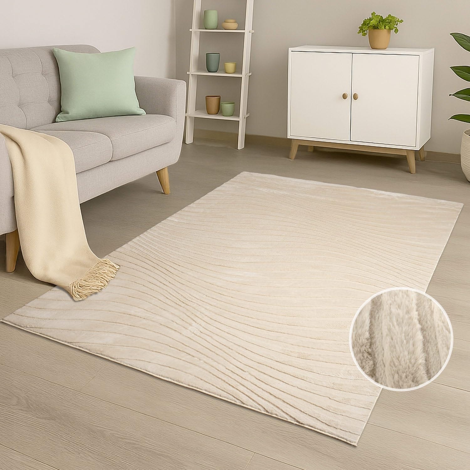 Carpet City Teppich »WAVES 503« rechteckig 12 mm Höhe Kurzflor, Hochtief-Mu günstig online kaufen