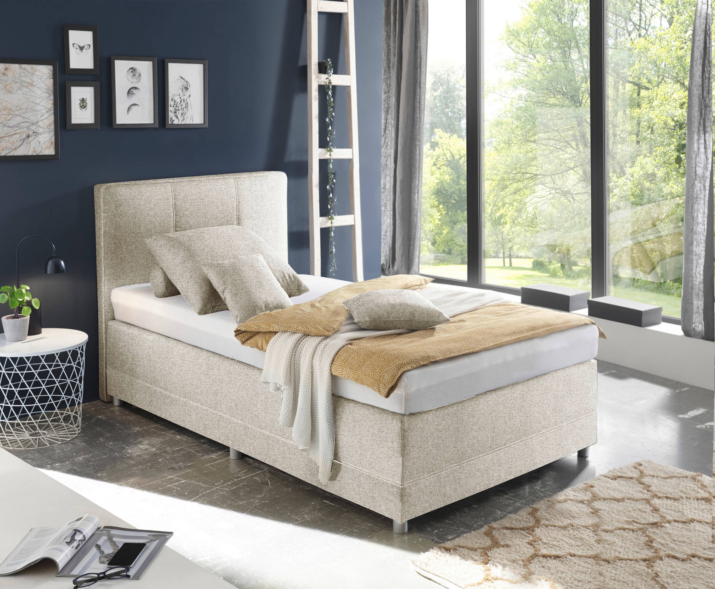 ED EXCITING DESIGN Boxspringbett »Luanda«, wahlweise mit Matratze und Topper