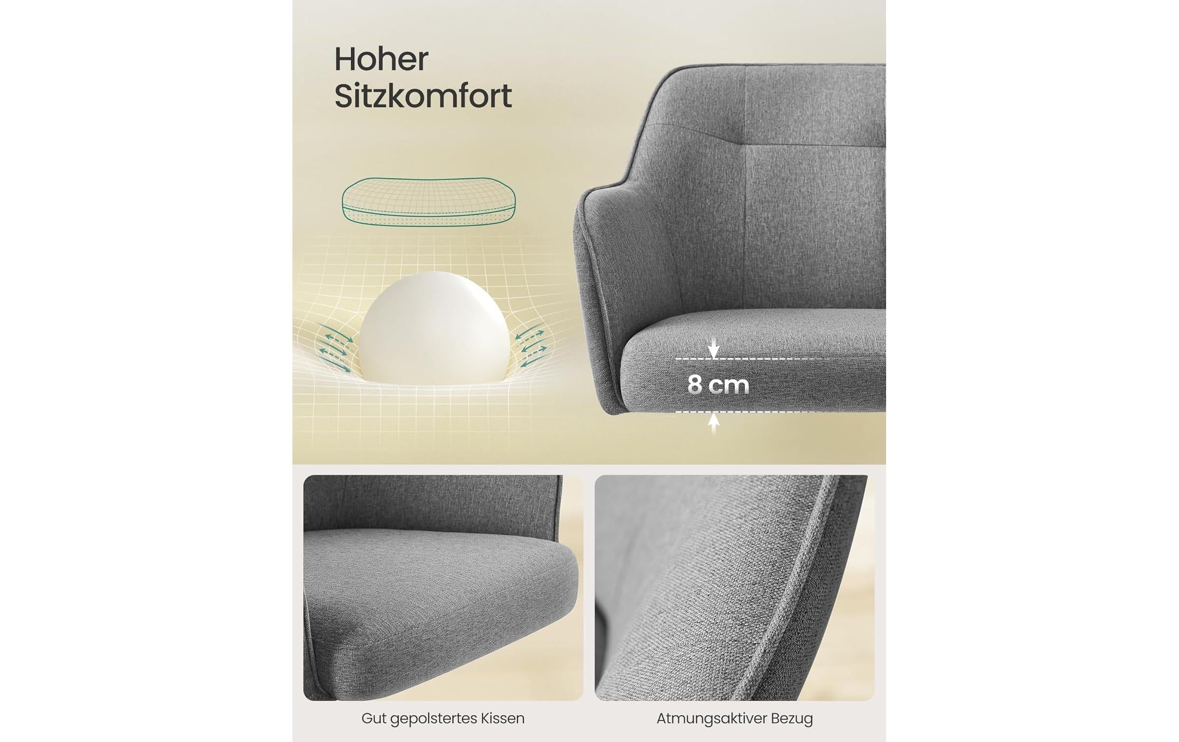 SONGMICS Bürostuhl »Grau 45-55 cm« ()