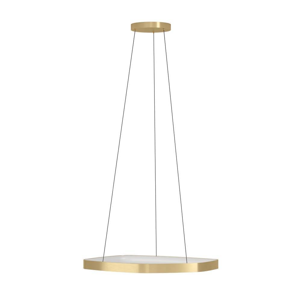 EGLO Hängeleuchte »VALLEROSA«, 1 flammig, Leuchtmittel LED-Modul | LED fest integriert, dimmbare Pendelleuchte, Metall in Messing-Gebürstet, Lampe, Ø 58 cm