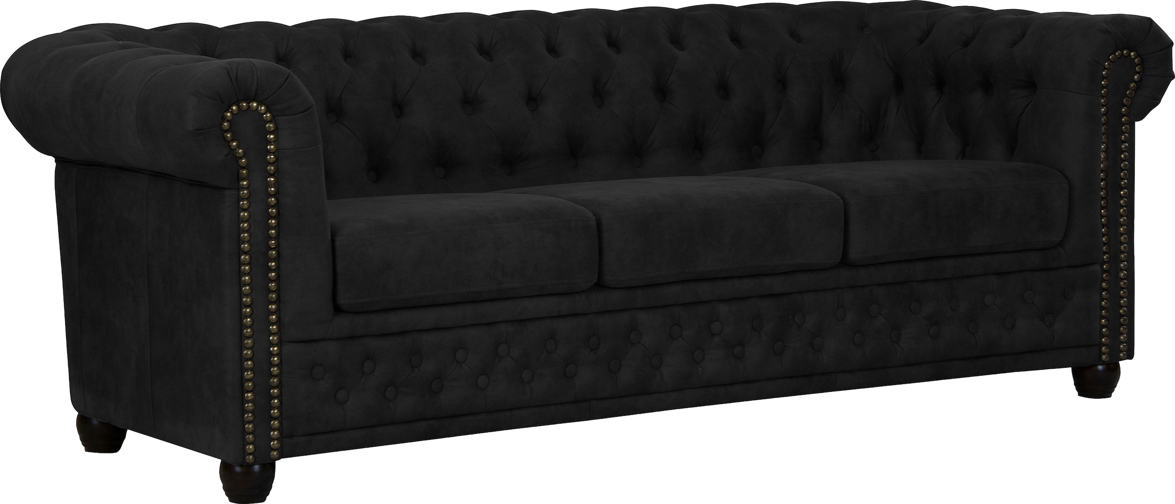 Home affaire Chesterfield-Sofa »Rysum«, Chesterfield-Optik, in 2 Bezugsqualitäten, 2 Ausf. schnell lieferbar