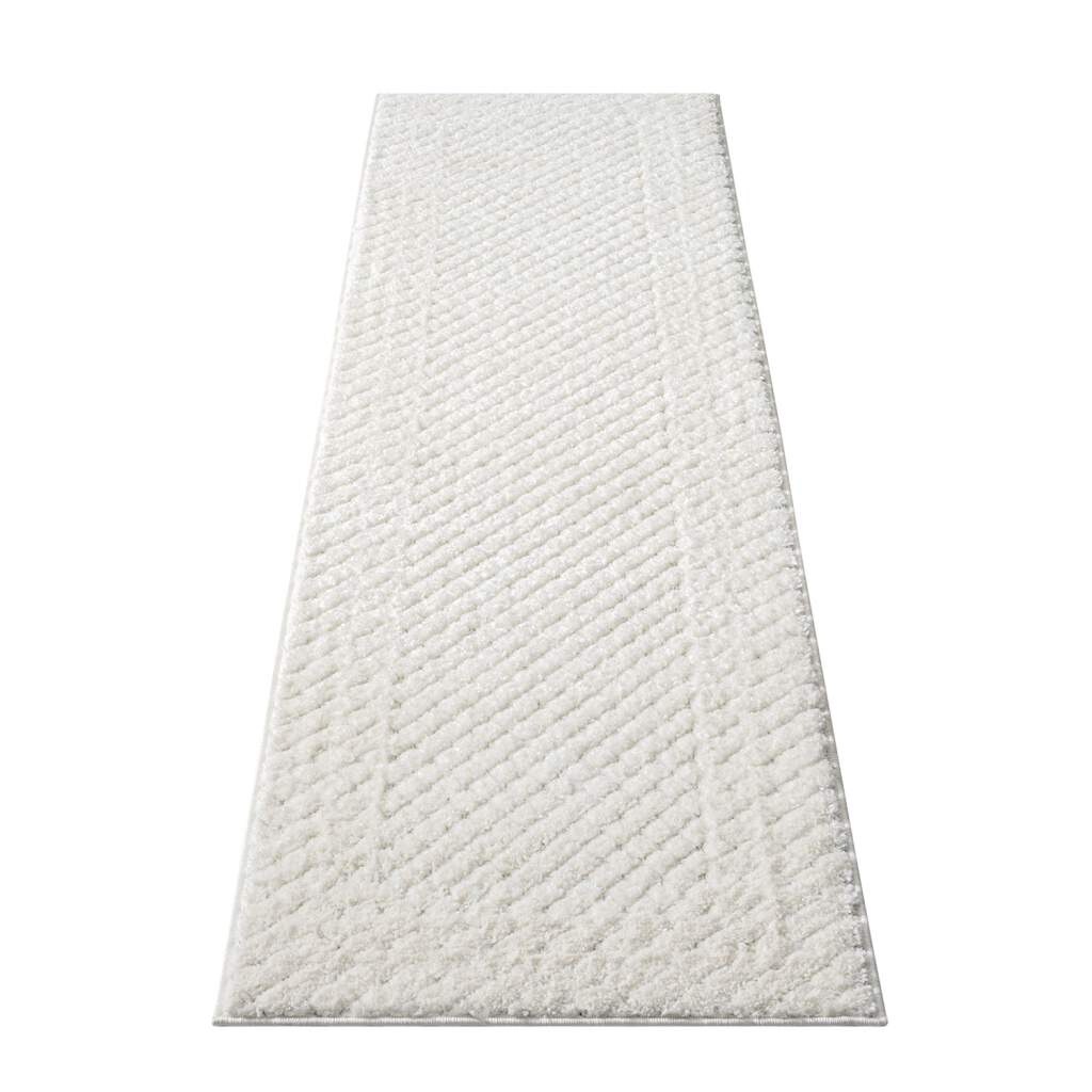 Carpet City Hochflor-Teppich »FOCUS627«, rechteckig, 20 mm Höhe, Boho-Teppich, Hochtief-Muster/ 3D-Effekt, für Wohnzimmer, Schlafzimmer