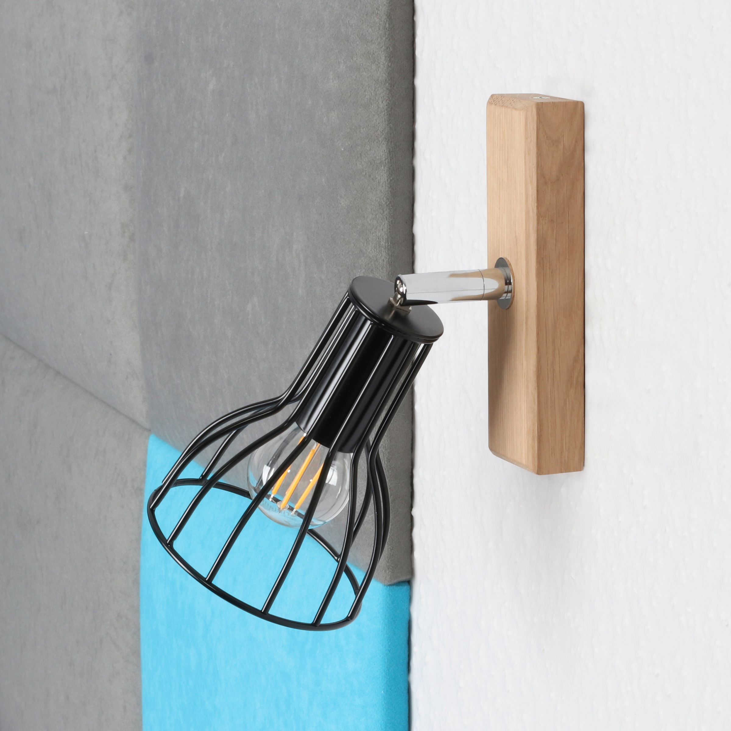 SPOT Light Wandleuchte »MEGAN WOOD«, 1 flammig, Leuchtmittel E14   ohne Leu günstig online kaufen