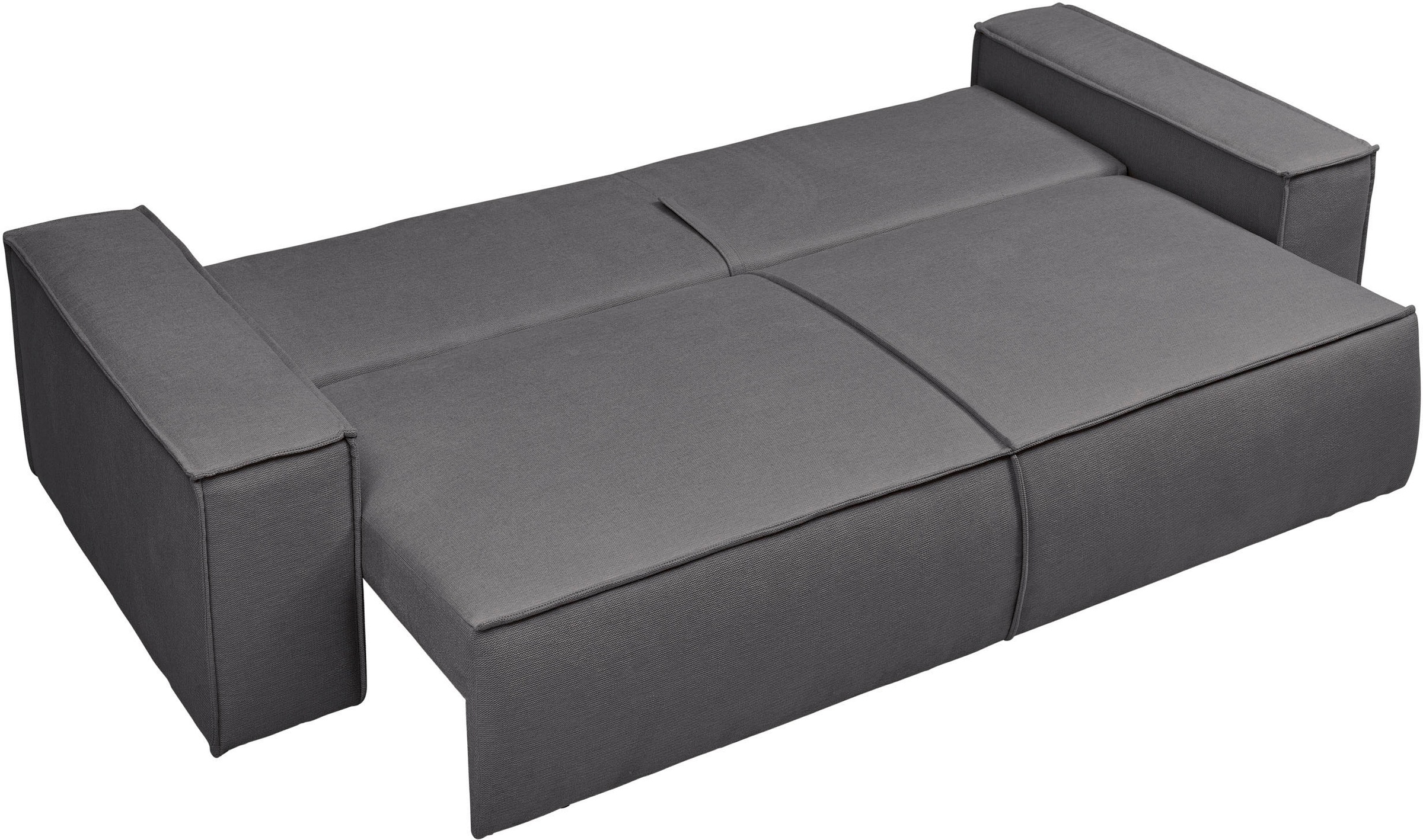 andas 3-Sitzer »FINNLEY Schlafsofa 257 cm, Schlaffunktion mit Bettkasten (200/136cm)«, in Aqua Clean-Bouclé, Struktur fein u. Cord